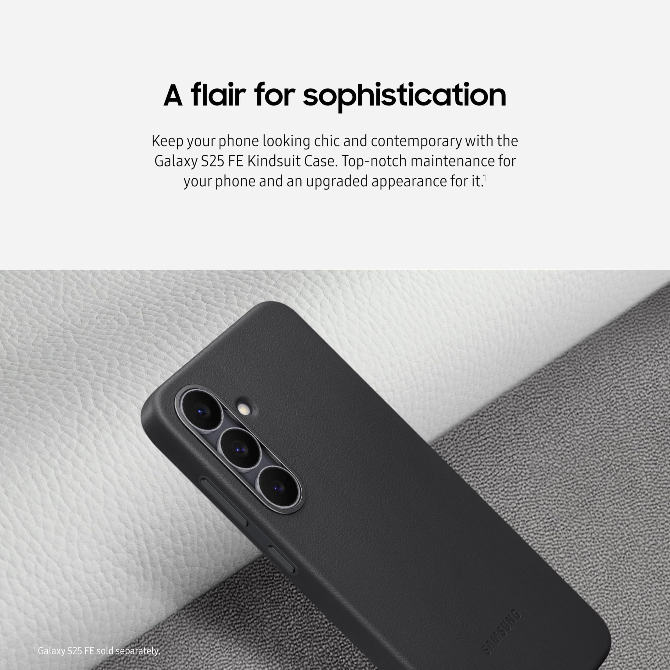 Samsung Galaxy S25 Fe Kindsuit Phone Case, Textured Feel, Chic Protective Cover, Soft Inner Lining, Elegant, Us Version, Brown