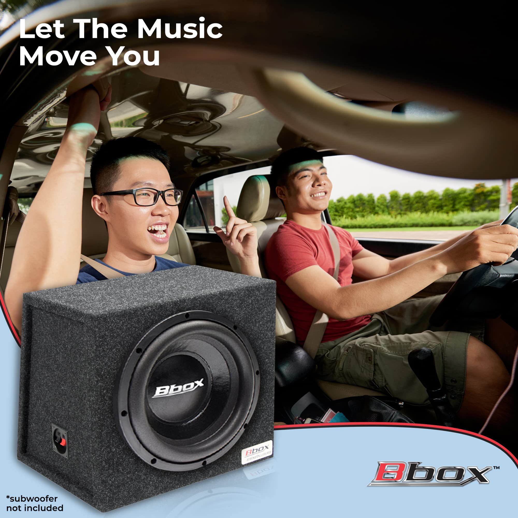Atrend Bbox Single Sealed 12 Inch Subwoofer Enclosure   Car Subwoofer Boxes & Enclosures   Premium Subwoofer Box Improves Audio