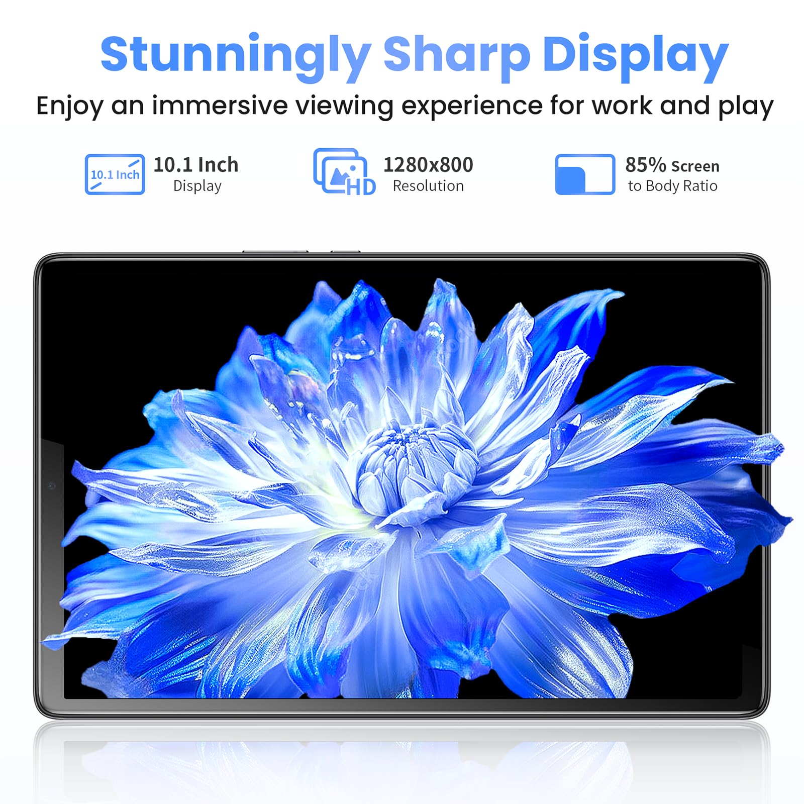 Topsand Latest Android 13 Tablet, 10.1 Inch Tablet With 2.0 Ghz Quad Core Processor, 64Gb Rom, 1Tb Expandable, Dual Auto Focus C