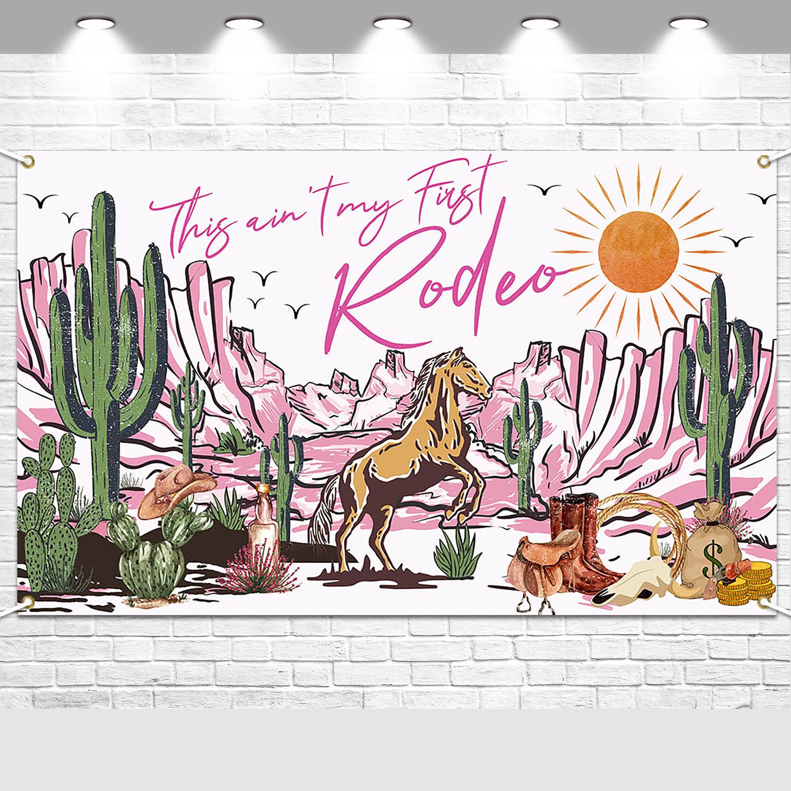 Avezano Western Cowgirl 2Nd Birthday Backdrop This Aint My First Rodeo Birthday Party Decorations Wild West Second Birthday Back