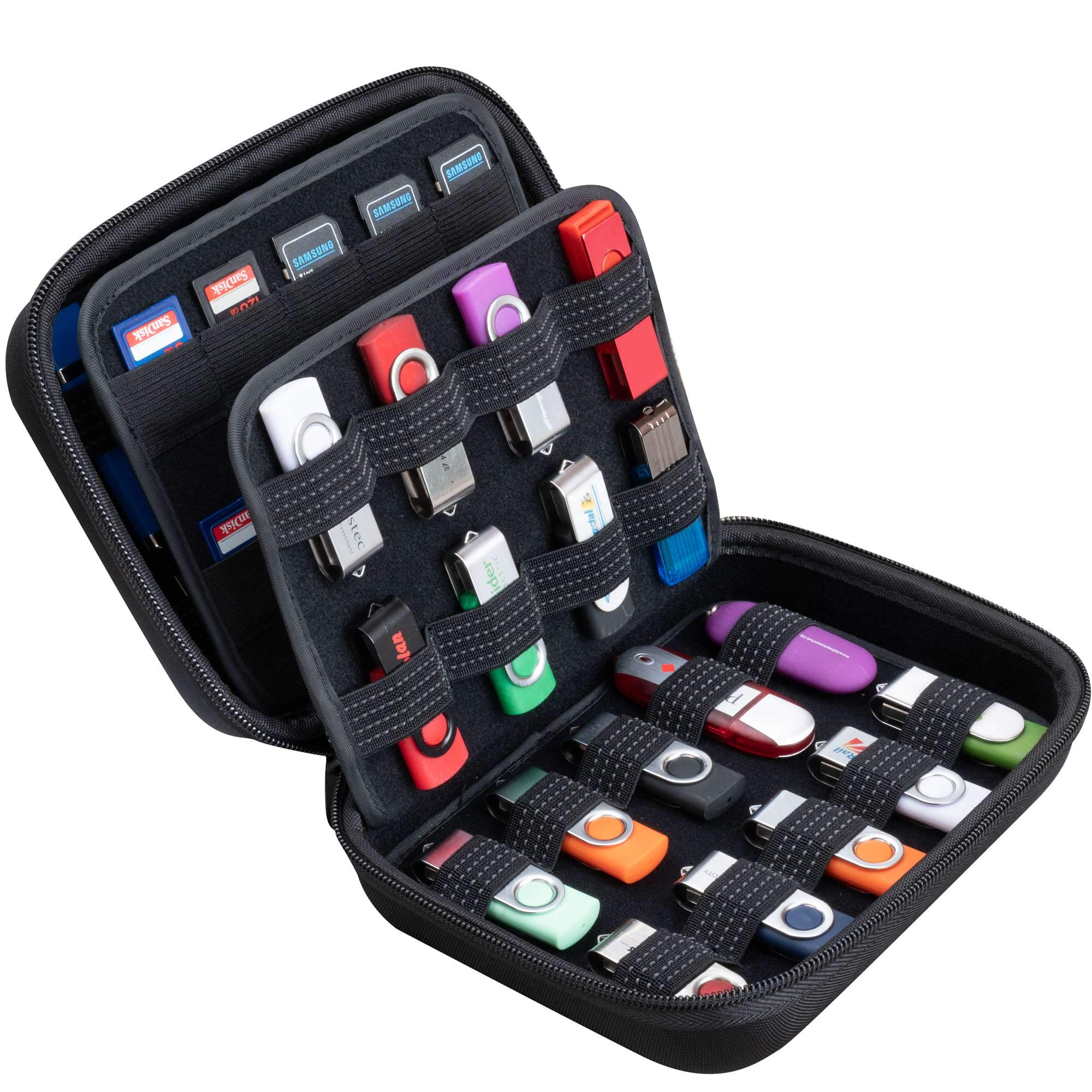 Butterfox Large Capacity 36 Usb Thumb Flash Pen Drive Storage Holder/Memory Card Sd Card Holder Case/Universial Electronic Acces