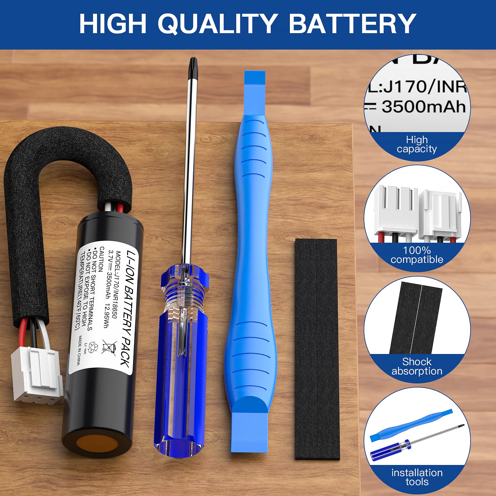 Kratax 3500Mah Rechargeable Replacement Battery For Harman Kardon Onyx Studio 1/2/3/4 Wireless Bluetooth Speaker, Real Capacity Hk Onyx Battery, Same Quality As Original Battery