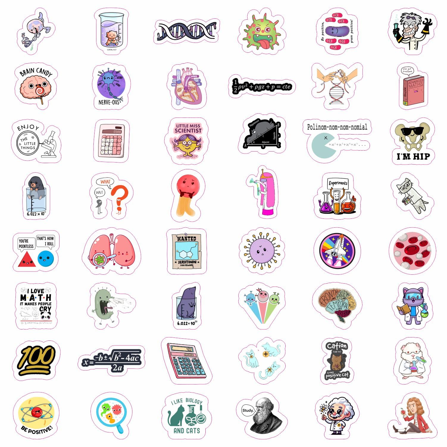 100Pcs Science Stickers For Students   Science Class Room Decor, Science Party Favors & Decorations, Science Teacher Supplies, W