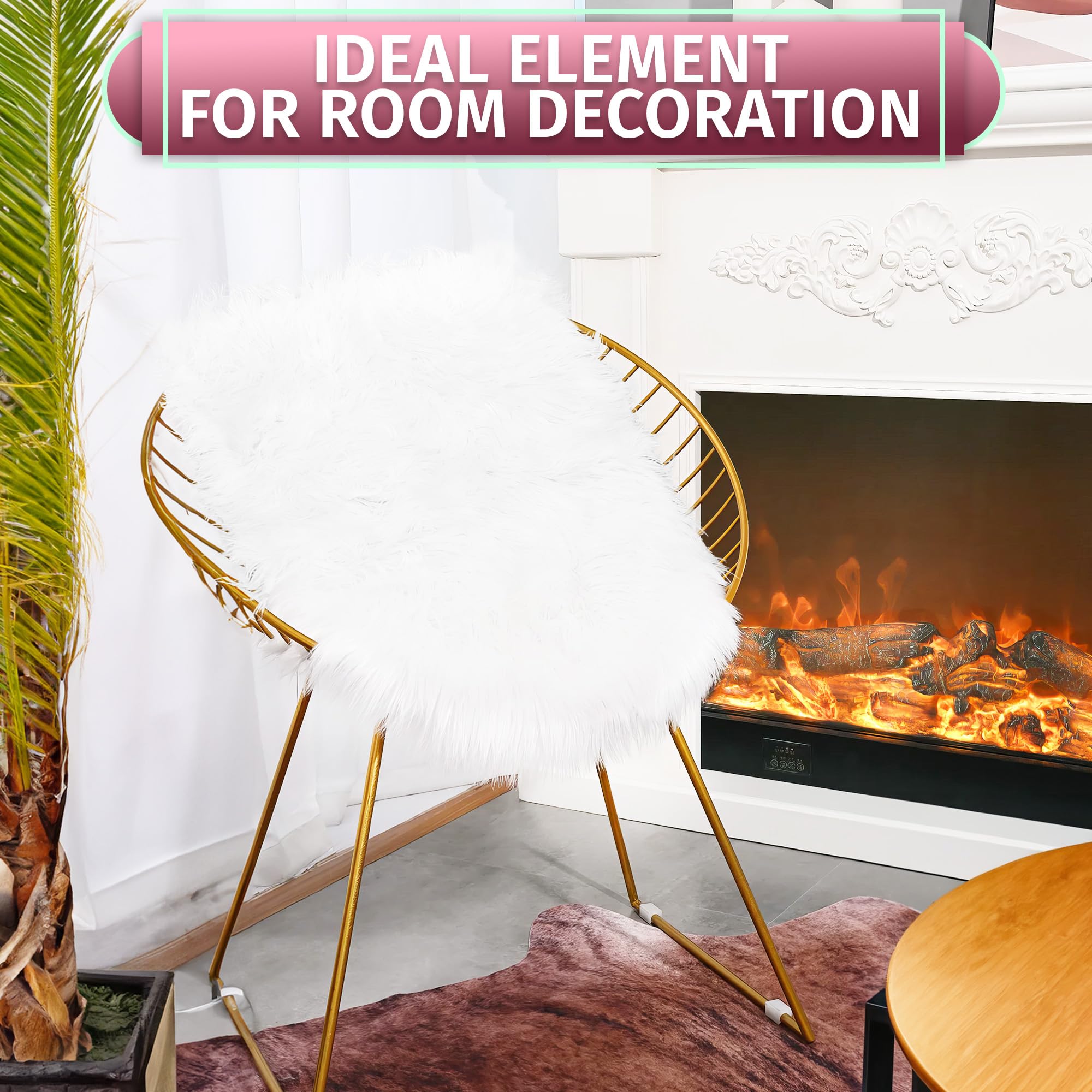 Dimrom Baby Photo Shoot Props White Fur Blanket   White Baby Blanket For Baby Girl Photoshoot Props Baby Boy Shower Photo Props