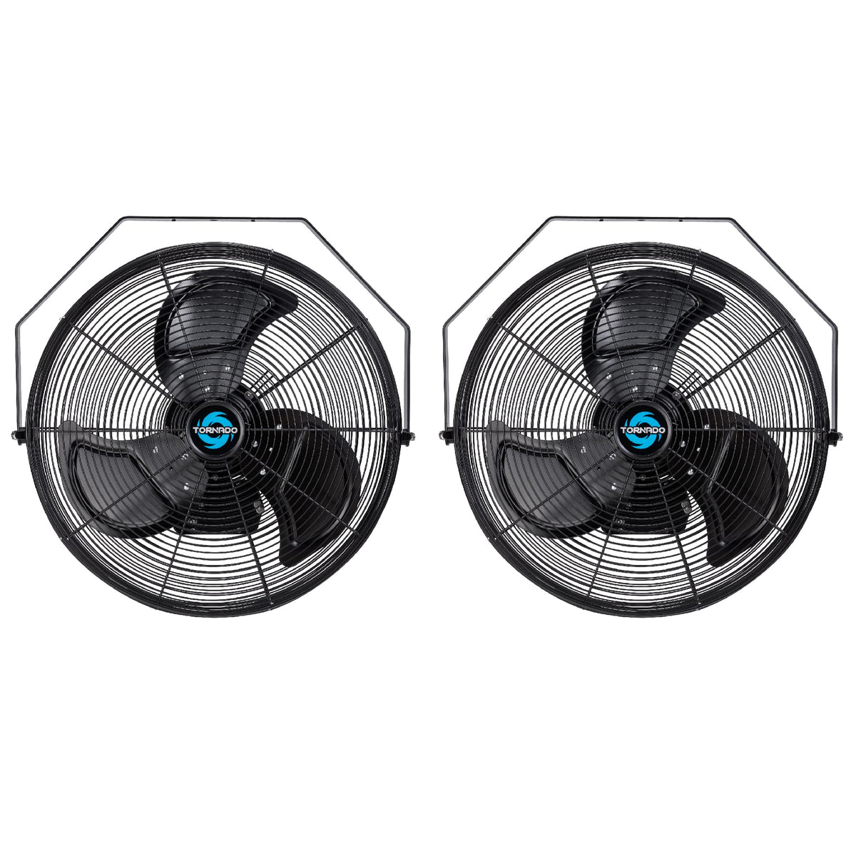 Tornado 2 Pack 20 Inch Outdoor Rated Ipx4 Water Resistant High Velocity Fan Industrial Workstation Wall Mount Fan For Commercial