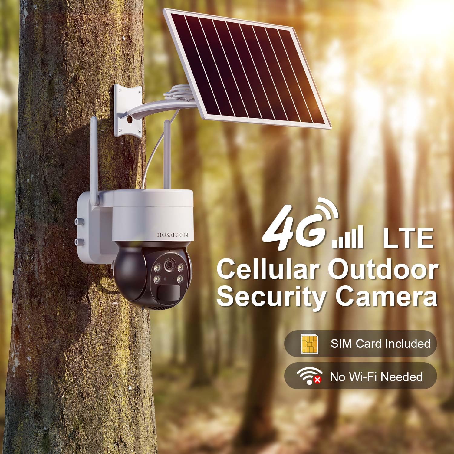 4G Lte Cellular Security Camera No Internet Needed, No Wifi Security Cameras Wireless Outdoor, Solar Camera With Sim Card, Pir S