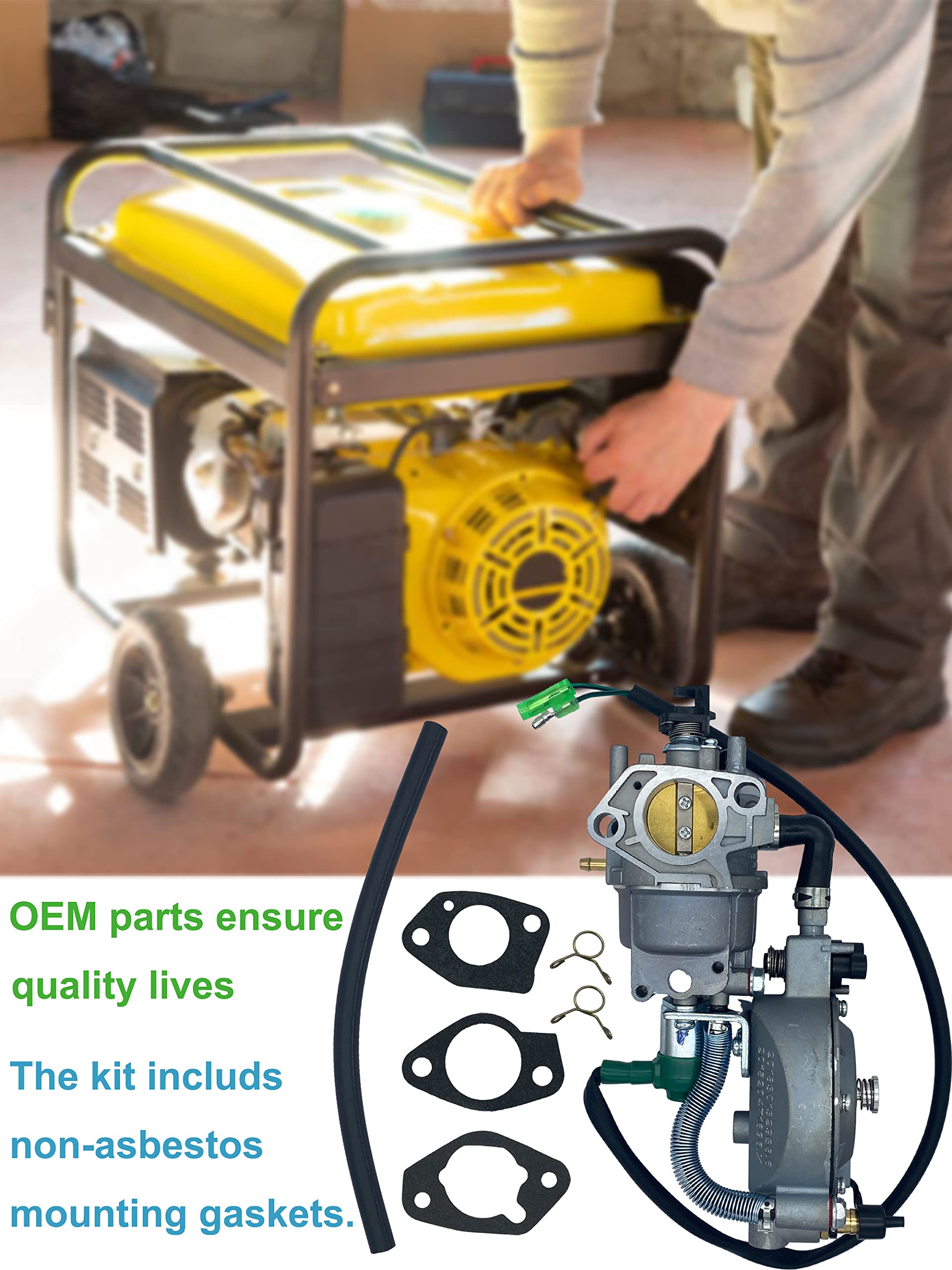 Yamakato 389Cc 420Cc Tri Dual Generator Carburetor Gas To Lpg Cng Conversion Kit Oem For Fuel Generac Predator Champion Duromax