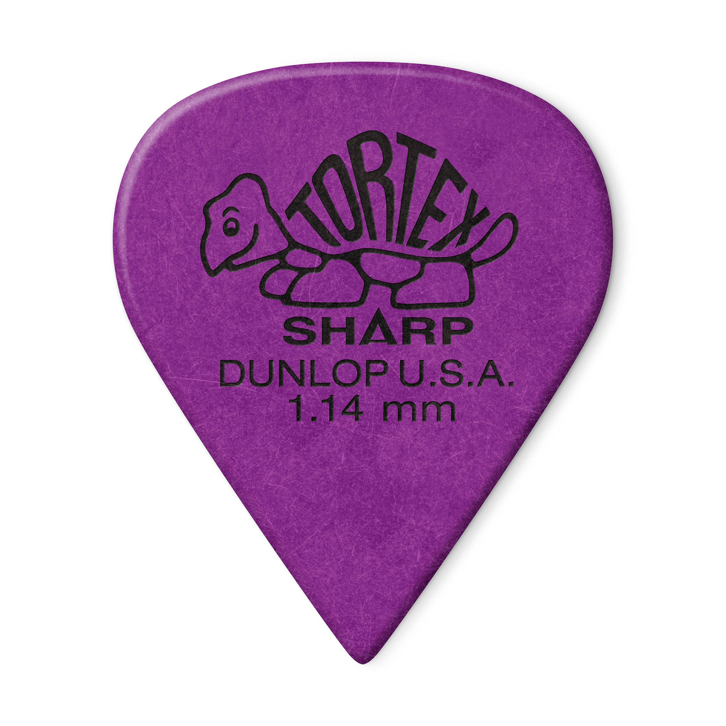 Dunlop Tortex Sharp Guitar Picks 1.14Mm Purple 72 Pack