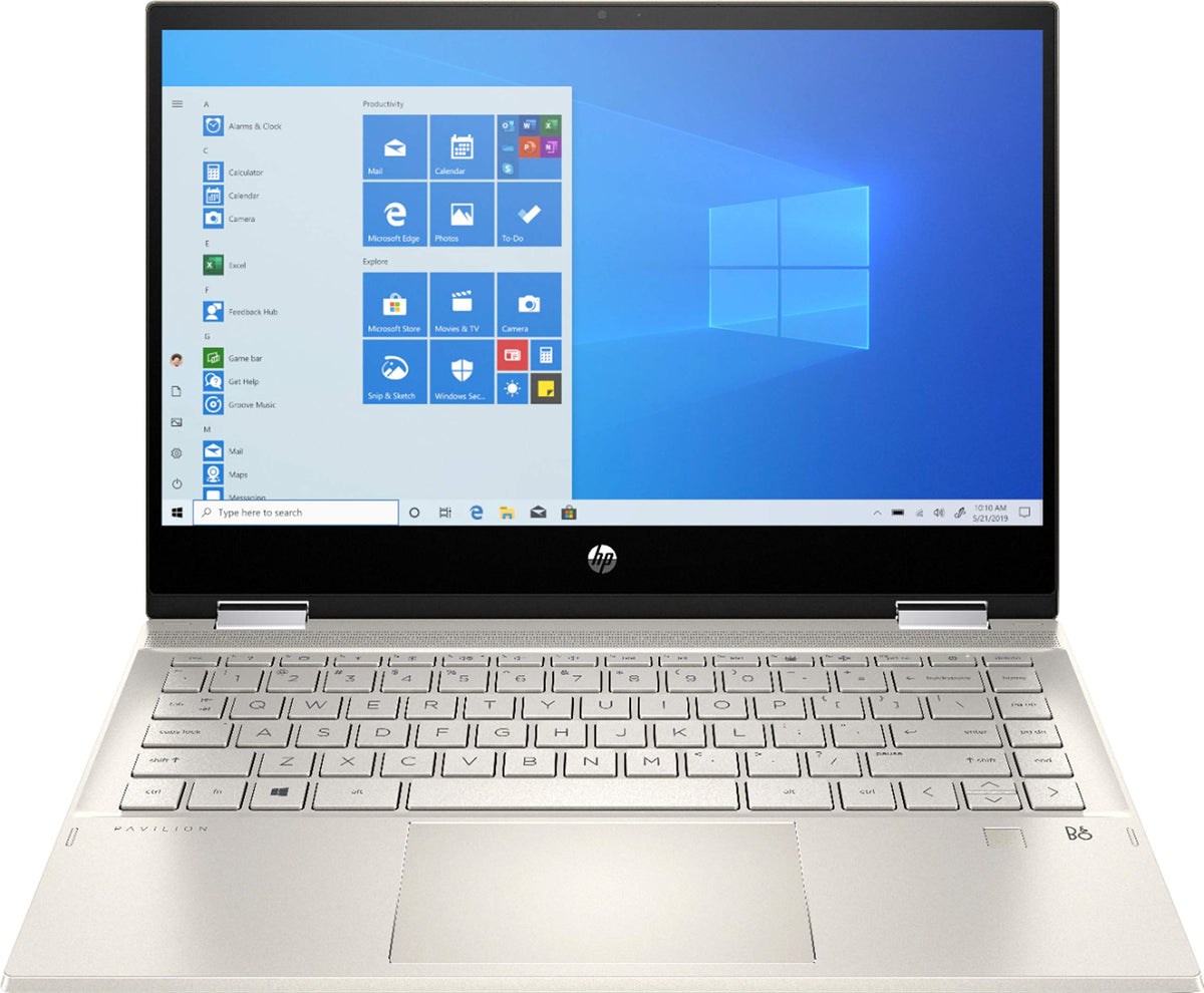 HP 2020 Pavilion x360 14' FHD WLED Touchscreen 2 in 1 Convertible Laptop, Intel Core i5 1035G1 up to 3.6GHz, 8GB DDR4, 256GB SSD, 802.11ac, Bluetooth, Webcam, HDMI, Fingerprint Reader, Windows 10