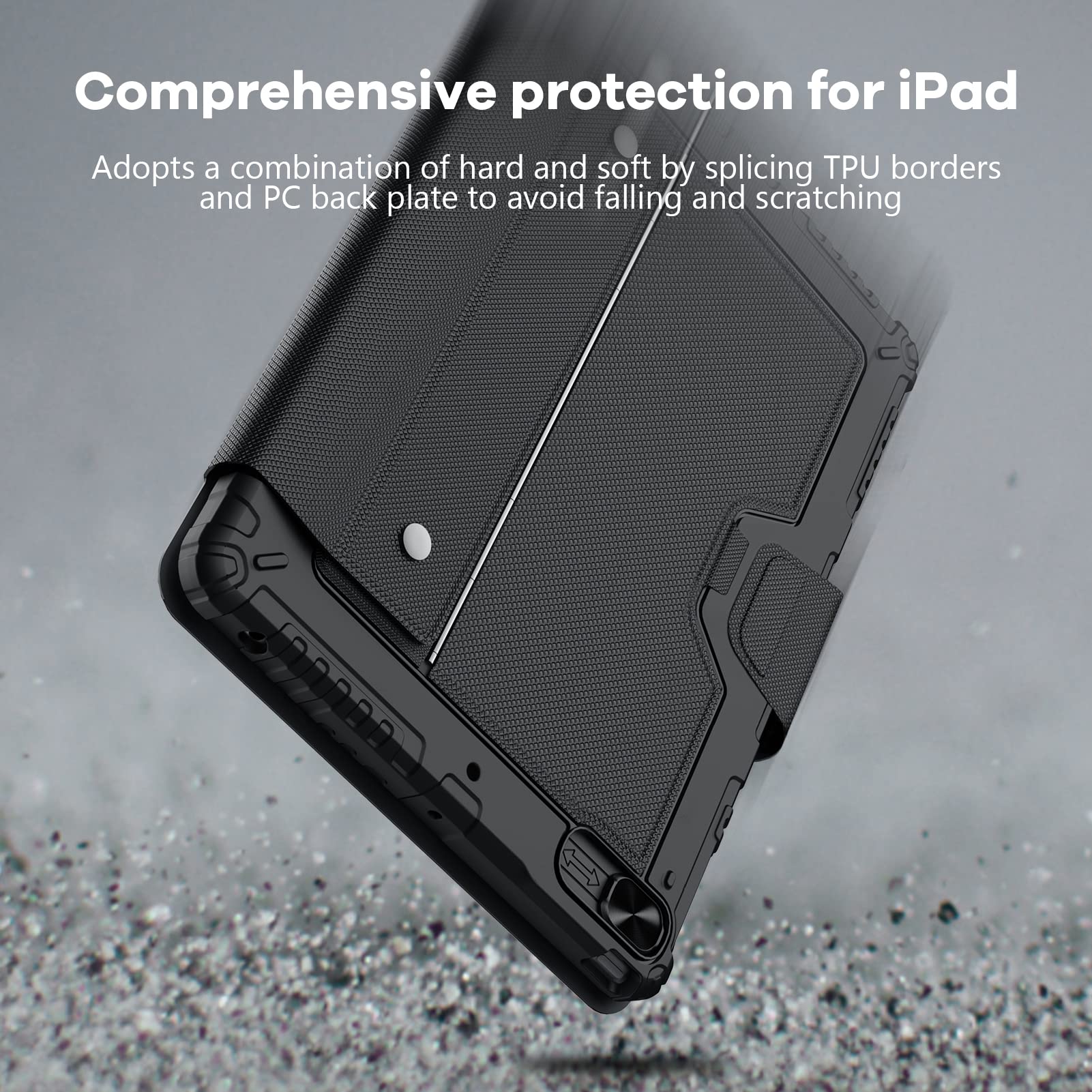 Nillkin Ipad Pro 12.9 Case With Keyboard, Keyboard Case For Ipad Air 13 (M2, 2024), Magic Trackpad, Detachable Keyboard, Adjusta