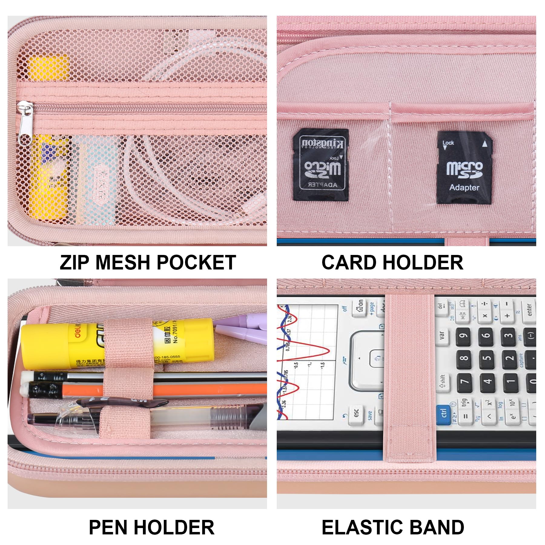 Supmay Hard Carrying Case For Texas Instruments Ti-Nspire Cx Ii Cas/Ti-Nspire Cx Ii Color Graphing Calculator, Storage Holder Wi