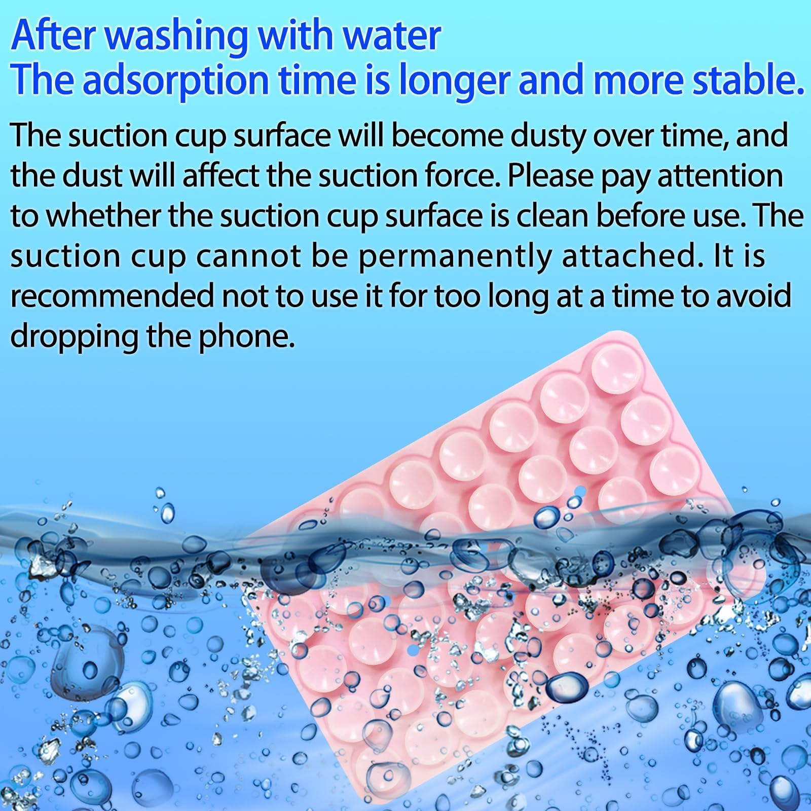 Yojaro Silicone Suction Cup Phone Case Mount Double Sided, Phone Accessories Hands-Free Strong Grip Holder For Selfies And Video