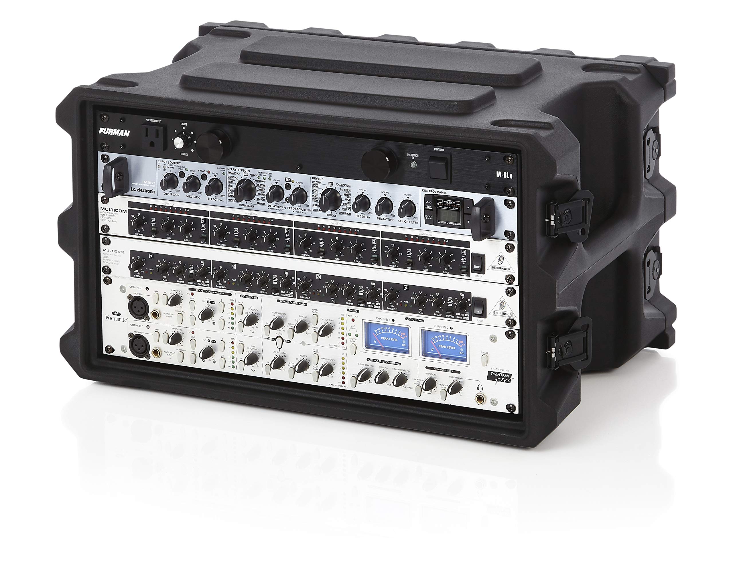 Gator Cases Pro Series Rotationally Molded 6U Rack Case With Shallow 13'' Depth; Made In Usa (G Pro 6U 13)