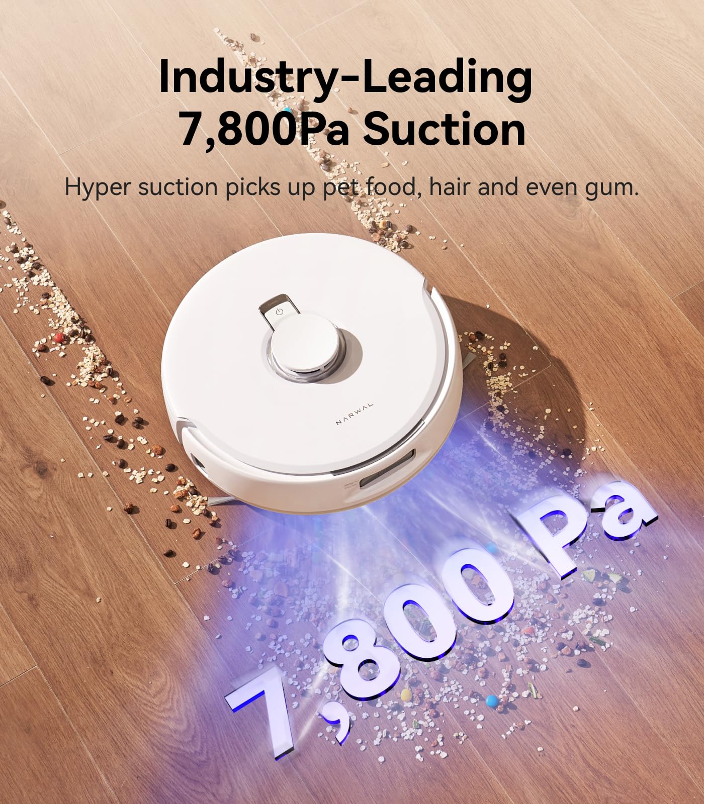 Narwal Freo X Plus Robot Vacuum And Mop, 7 Week Dust Storage, Zero Tangles, 7800Pa Suction, Mopping, Tri Laser Obstacle Avoidanc