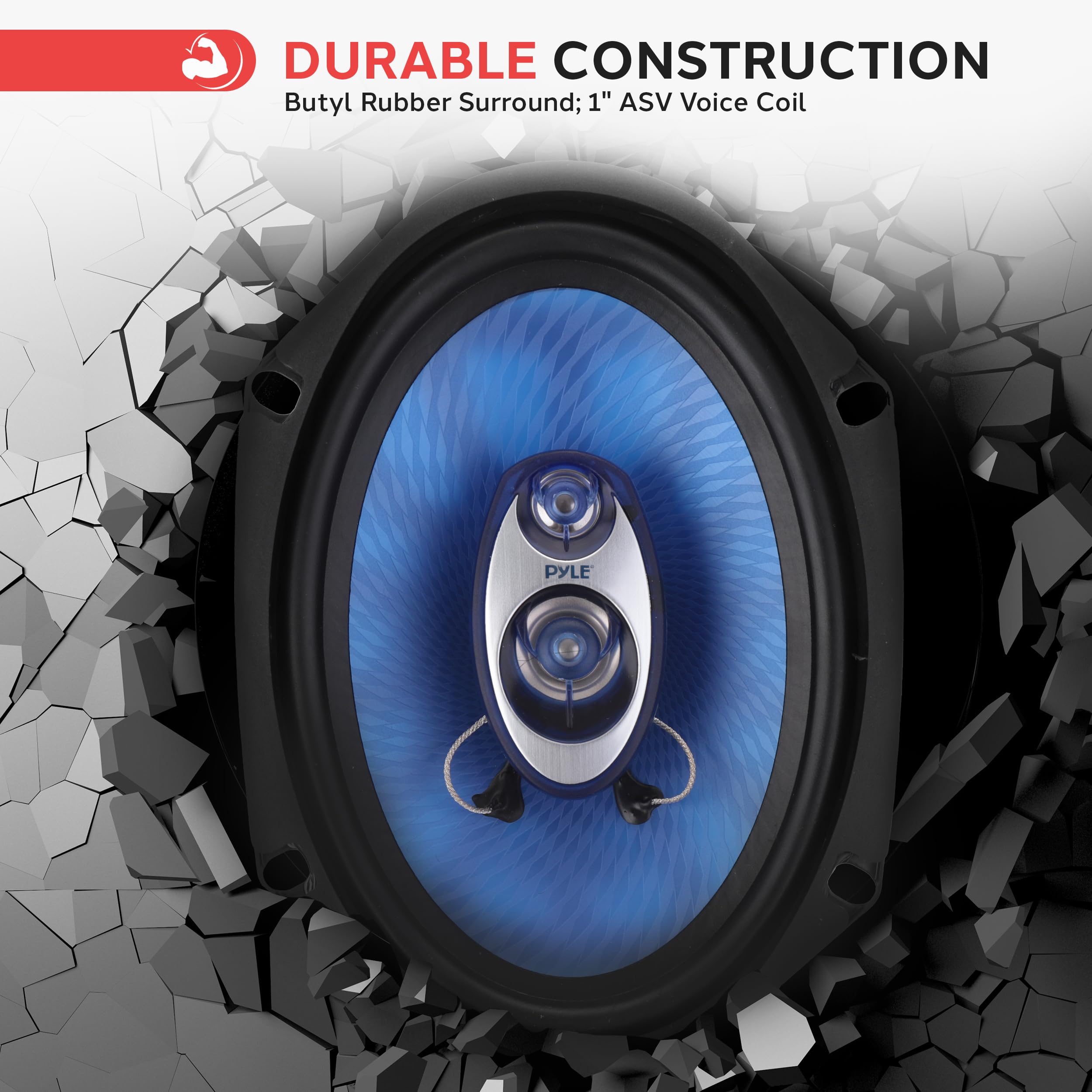 Pyle Speaker 4X6'' Pyle 3 Way 240W Blue Label Series