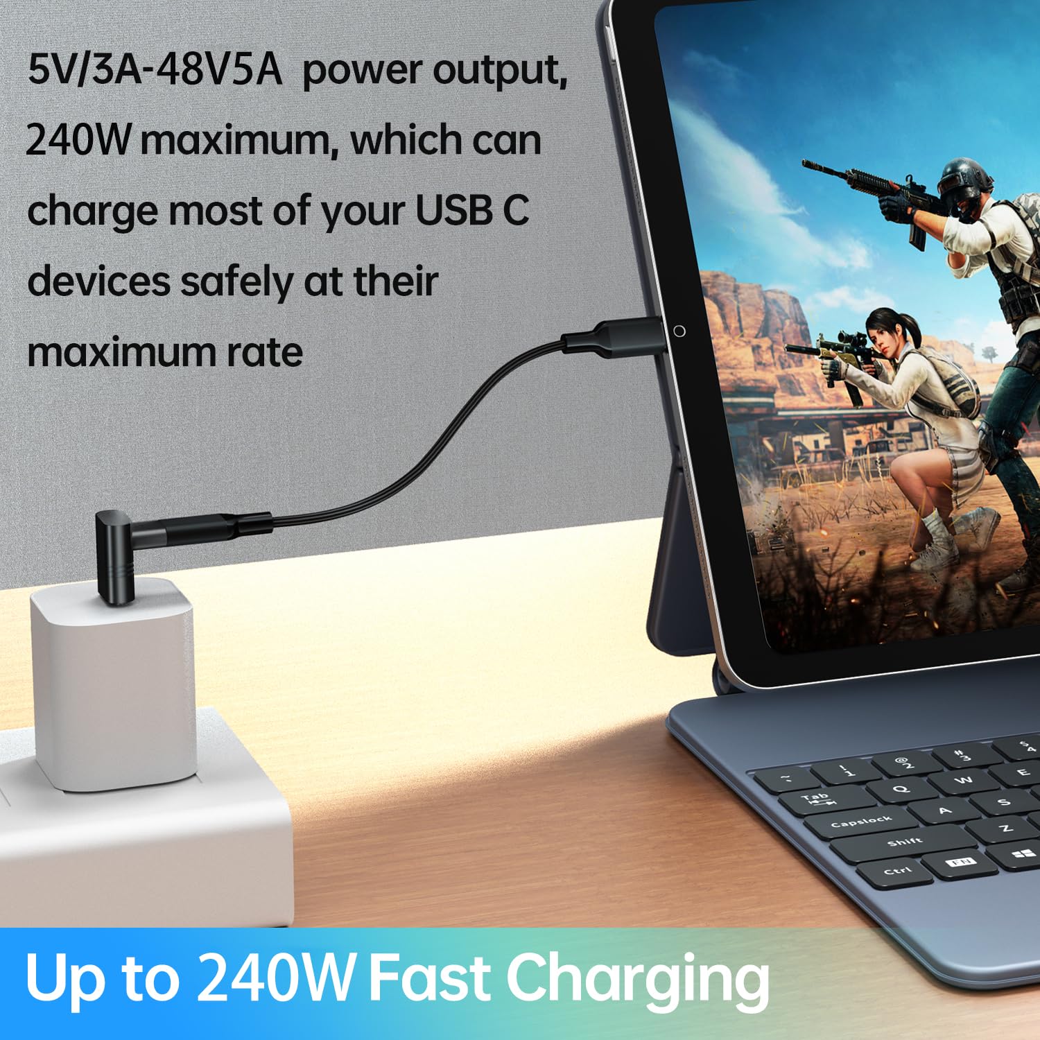 240W Usb C Right Angle Adapter 4Pack, Up Down 90 Degree Usb-C Male To Female Adapter, Usb 3.2 Gen2 20Gbps 4K Video, Usbc Extende