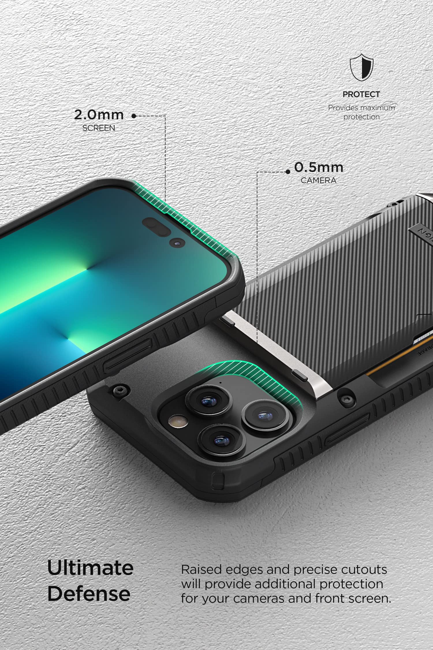 Vrs Design Damda Glide Pro Phone Case For Iphone 14 Pro, Sturdy Semi Auto Wallet [4 Cards] Case Compatible For Iphone 14 Pro Cas