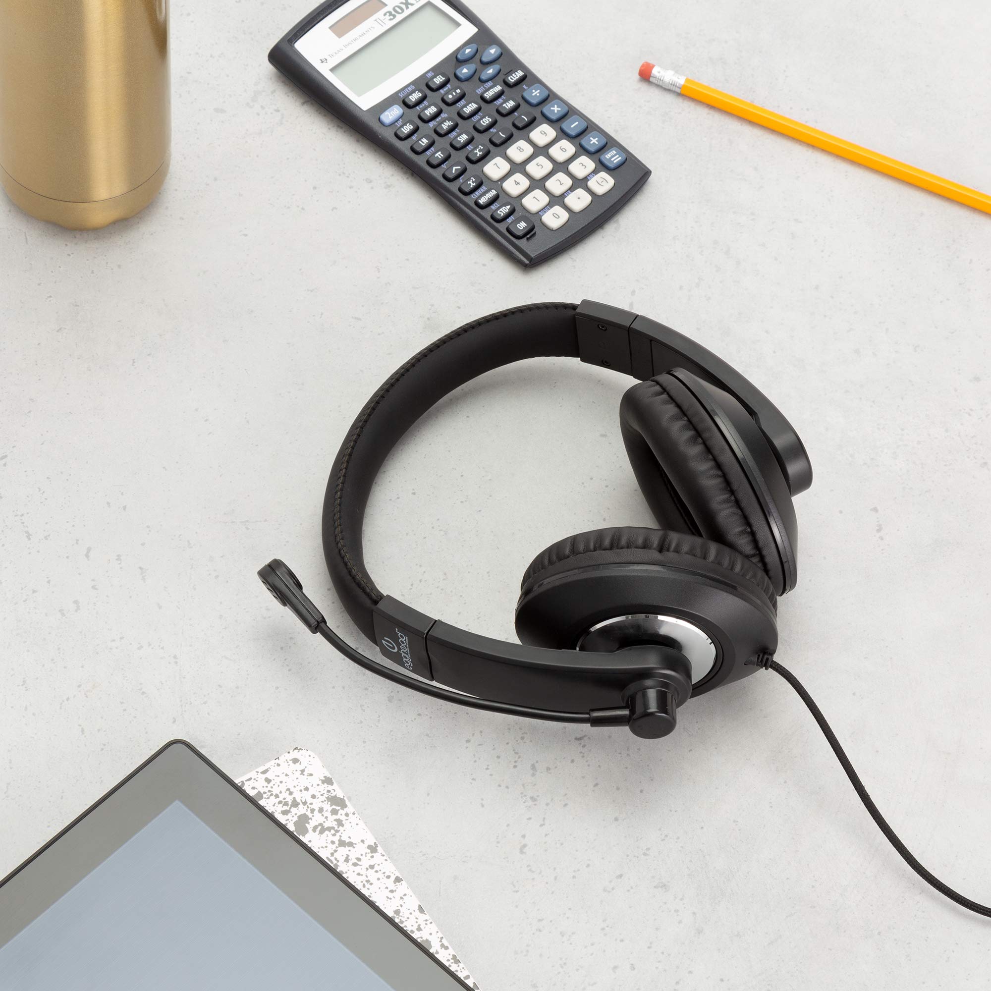 Egghead School Testing Headset W/Boom Microphone & Usb Plug (Telpas Headphone) - Pack Of 10