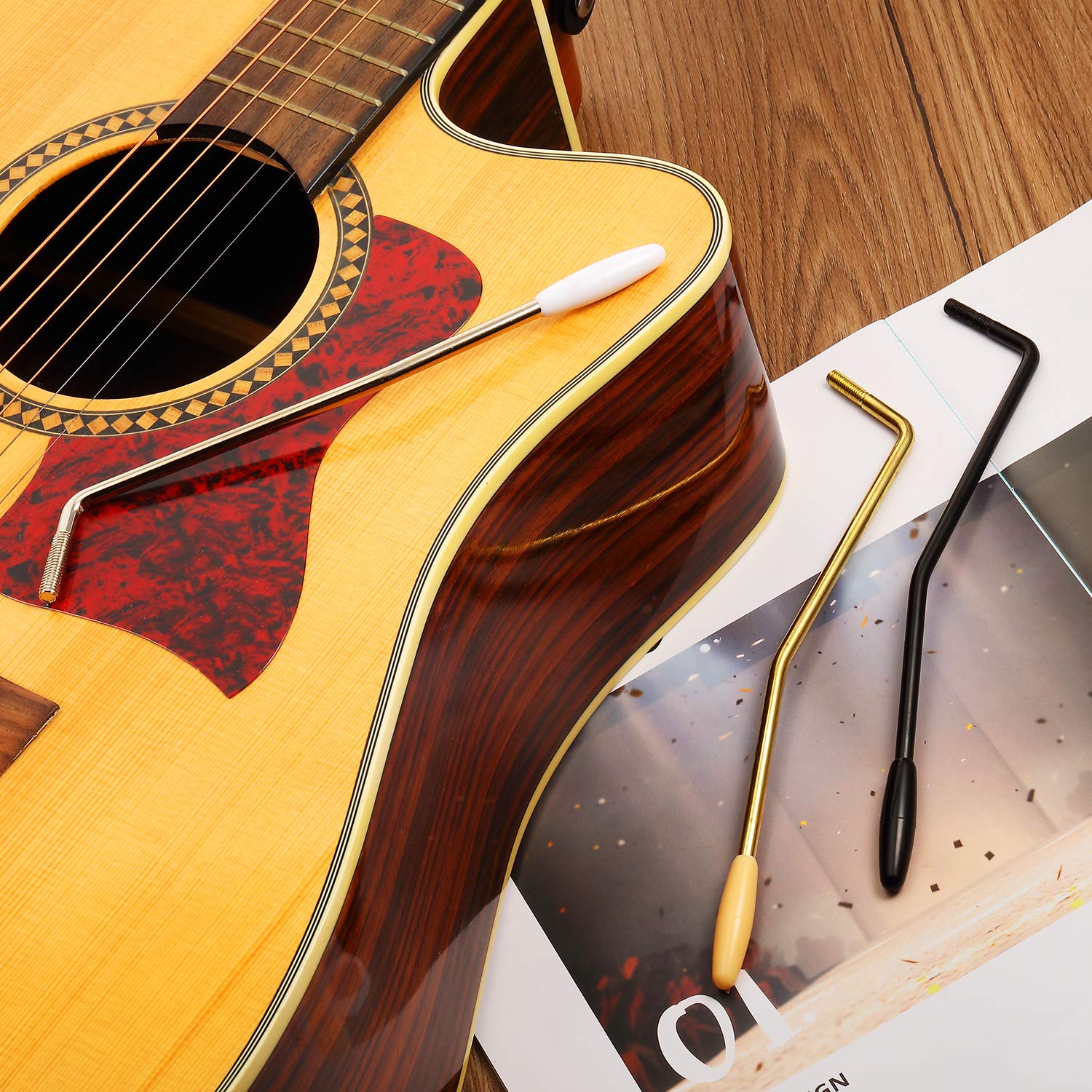 Patelai 4 Pieces 6 Mm Whammy Bar For Electric Guitar Thread Tremolo Arm Metal Single Tremolo Whammy Bar Compatible With Stratoca