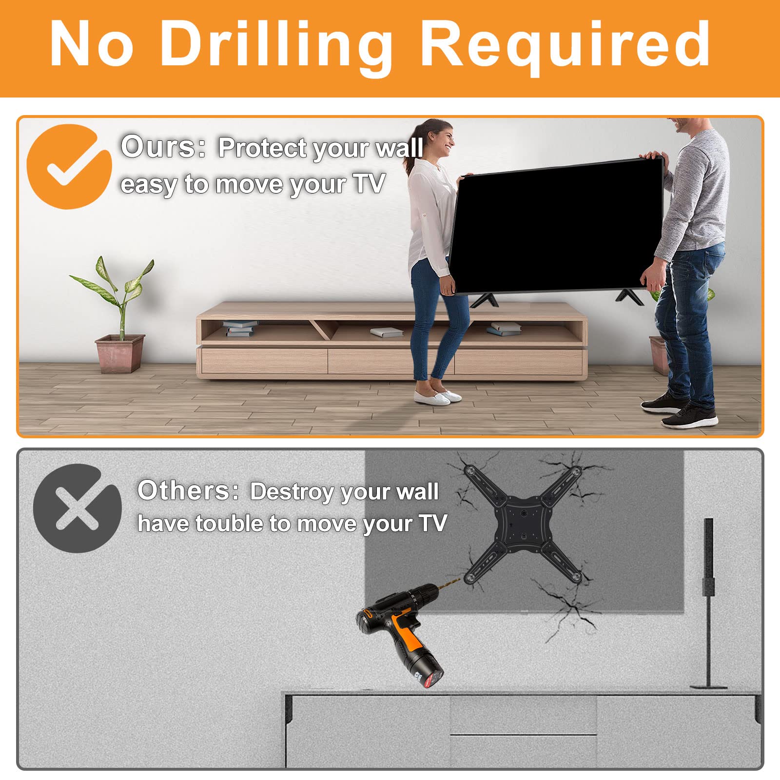 Tv Stand Legs For Onn Smart Tv   Only For 40'' 42'' 50'' Tv 100005842 100068372 100007147 With Screws, Please Check Tv Models Be