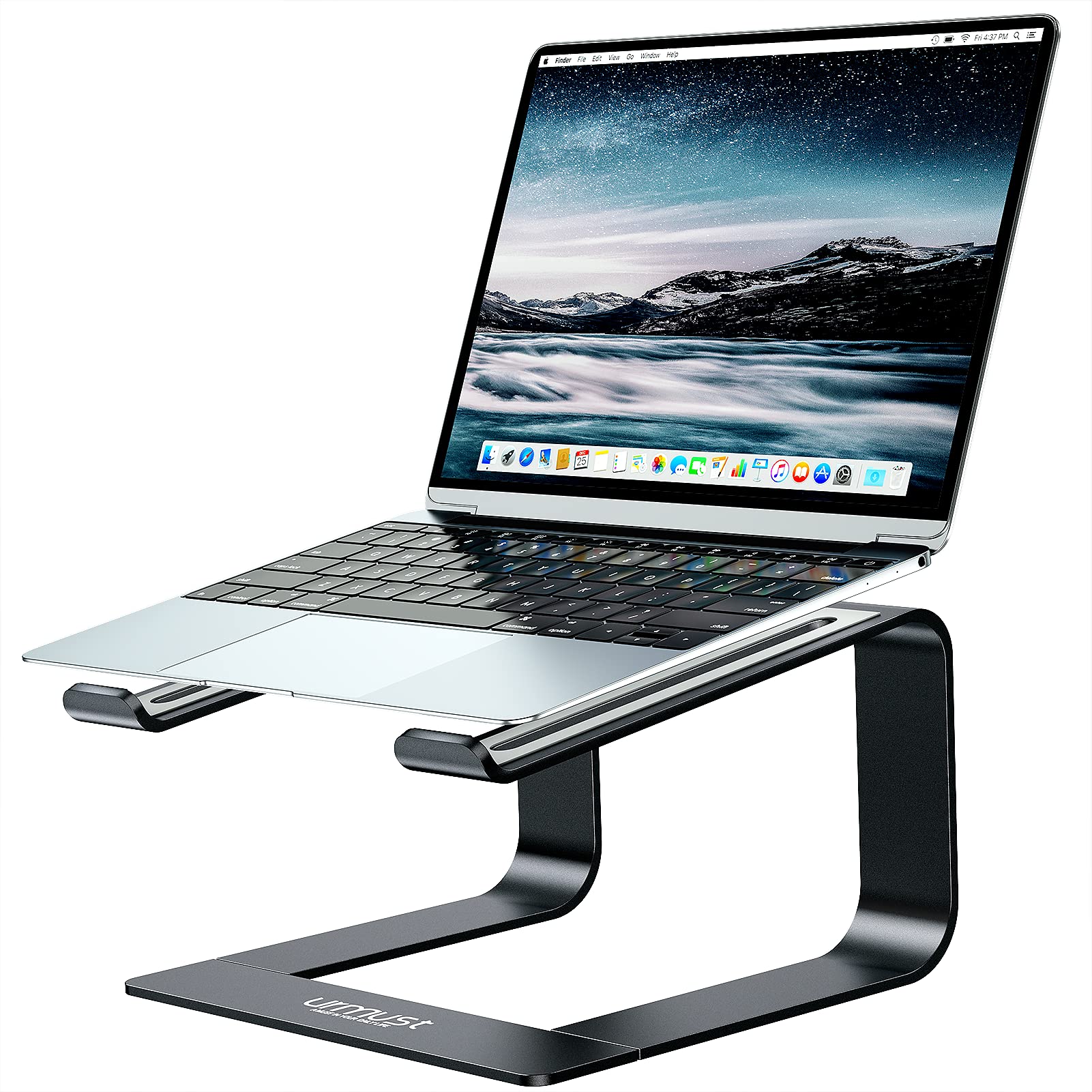 Urmust Laptop Stand For Desk Aluminum Computer Stand For Laptop Riser Holder Notebook Stand Compatible With Macbook Air Pro, Del