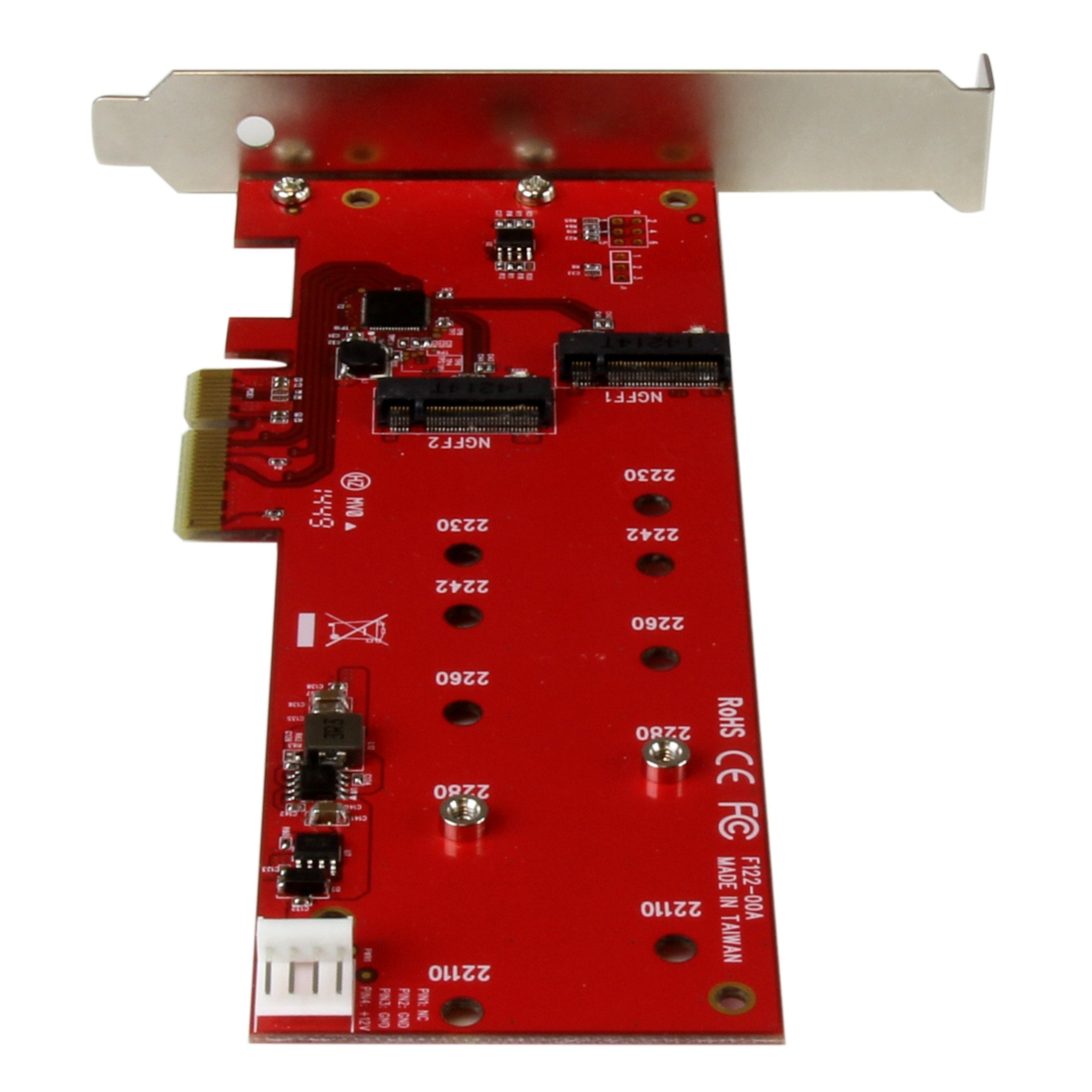 Startech.Com 2X M.2 Sata Ssd Controller Card   Pcie   Pci Express M.2 Sata Iii Controller   Ngff Card Adapter (Pex2M2), Red