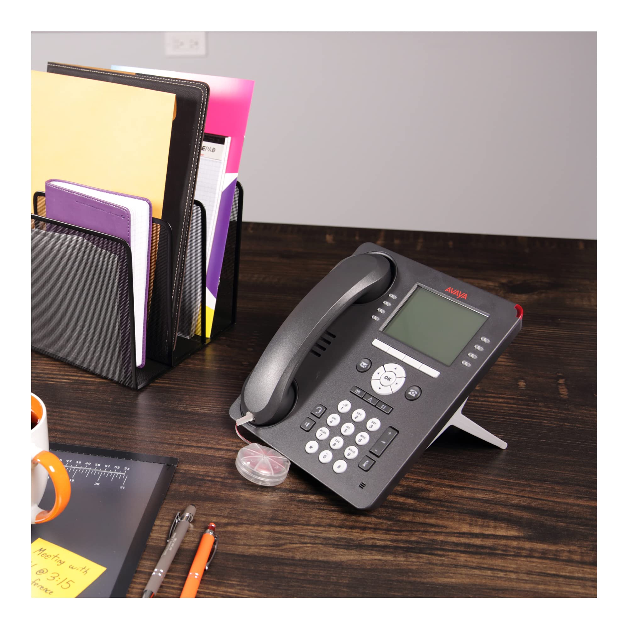 Softalk Clear Cord Manager Retractable Phone Cord Detangler Cable for Landlines and Office Telephones, 8ft Cord