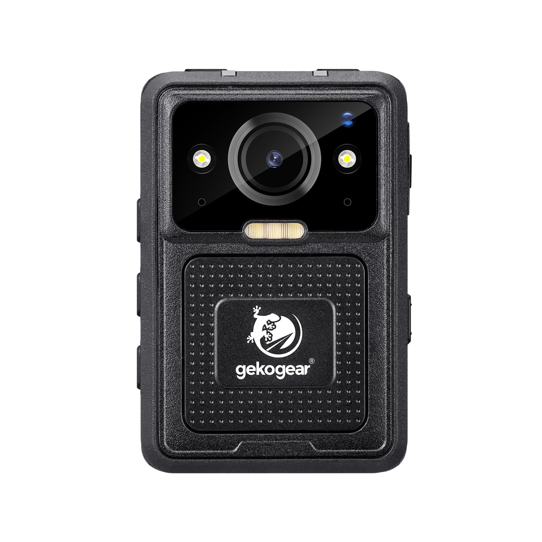 GekoGear Aegis 400 4K Ultra HD Body Camera with 140 Degree Wide Angle Lens 128GB Built-in Memory 10 Hour Recording GPS WiFi Nigh
