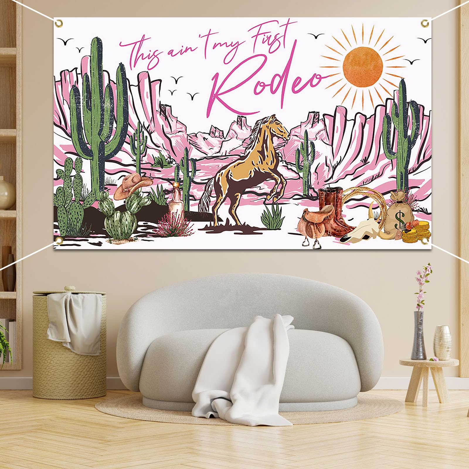 Avezano Western Cowgirl 2Nd Birthday Backdrop This Aint My First Rodeo Birthday Party Decorations Wild West Second Birthday Back