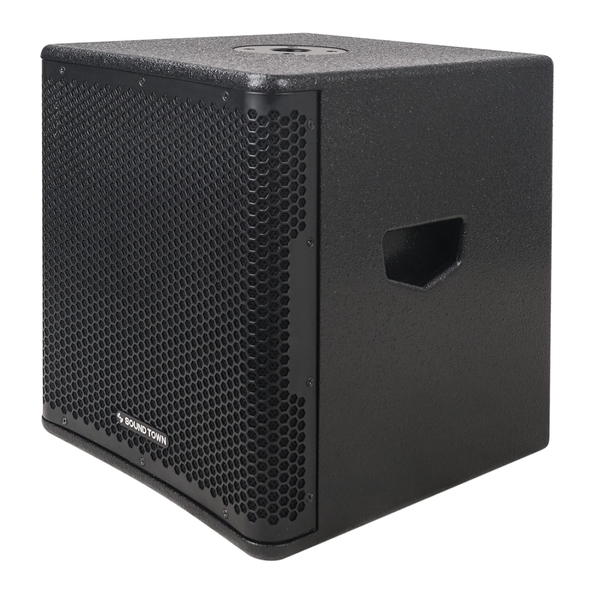 Sound Town Oberon Series 12'' 800W Powered Pa/Dj Subwoofer With Class D Amplifier, Lpf, Plywood, Black (Oberon 12Spw)