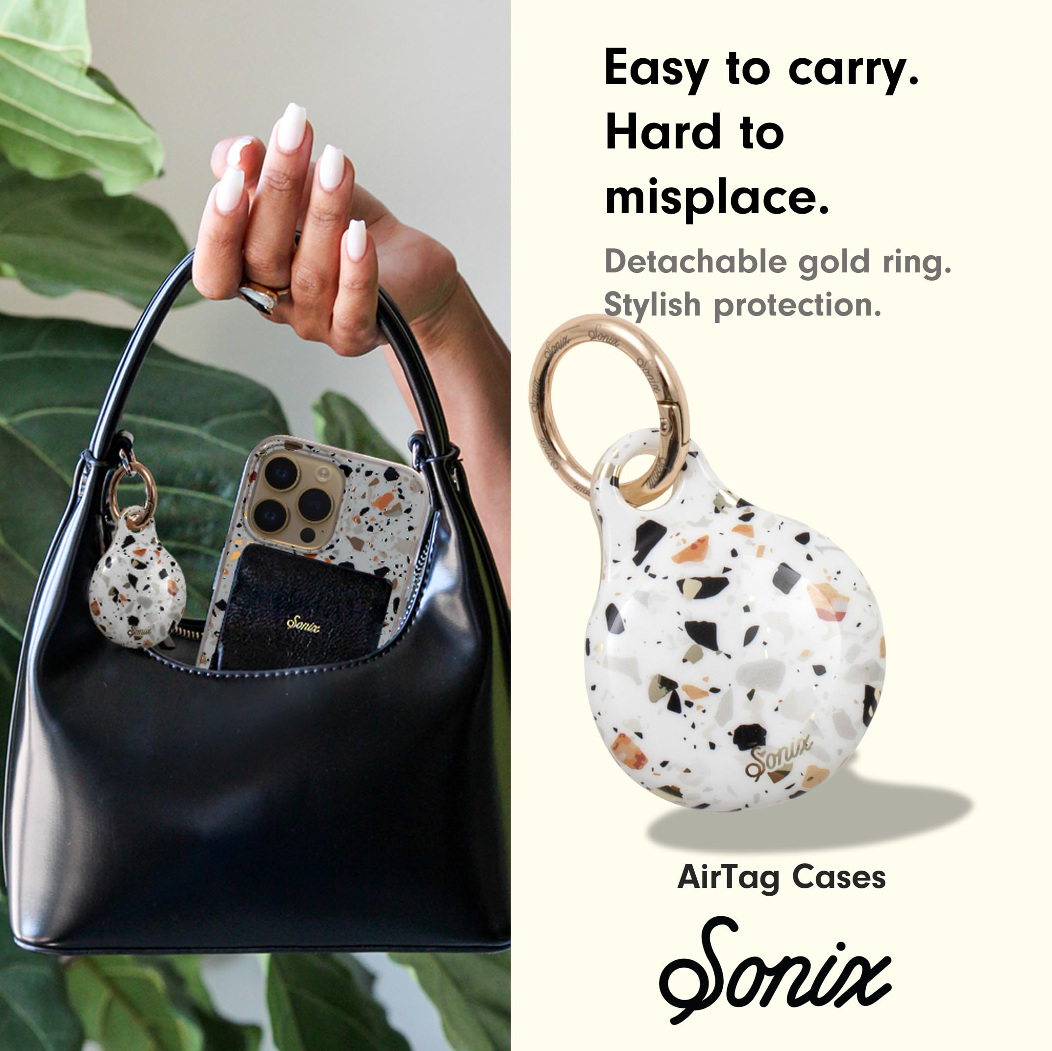 Sonix Cases For Apple Airtags With Keychain (Terrazzo Confetti)