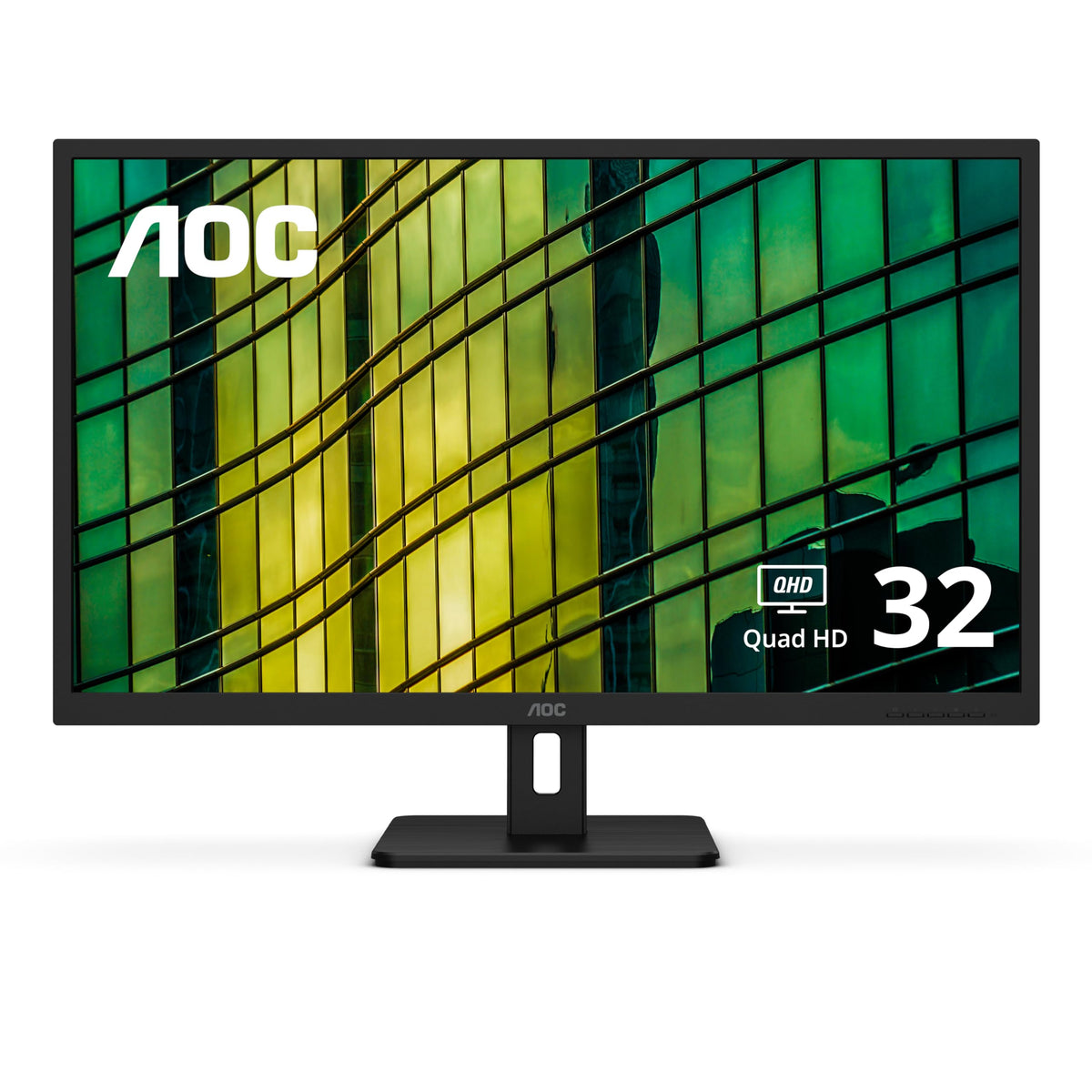 Aoc Q32E2N 32'' Framless Qhd 2560 X 1440 Monitor, Ips Panel, 75Hz Refresh Rate, Hdmi X1, Display Port X1, Built In Speakers, Bla