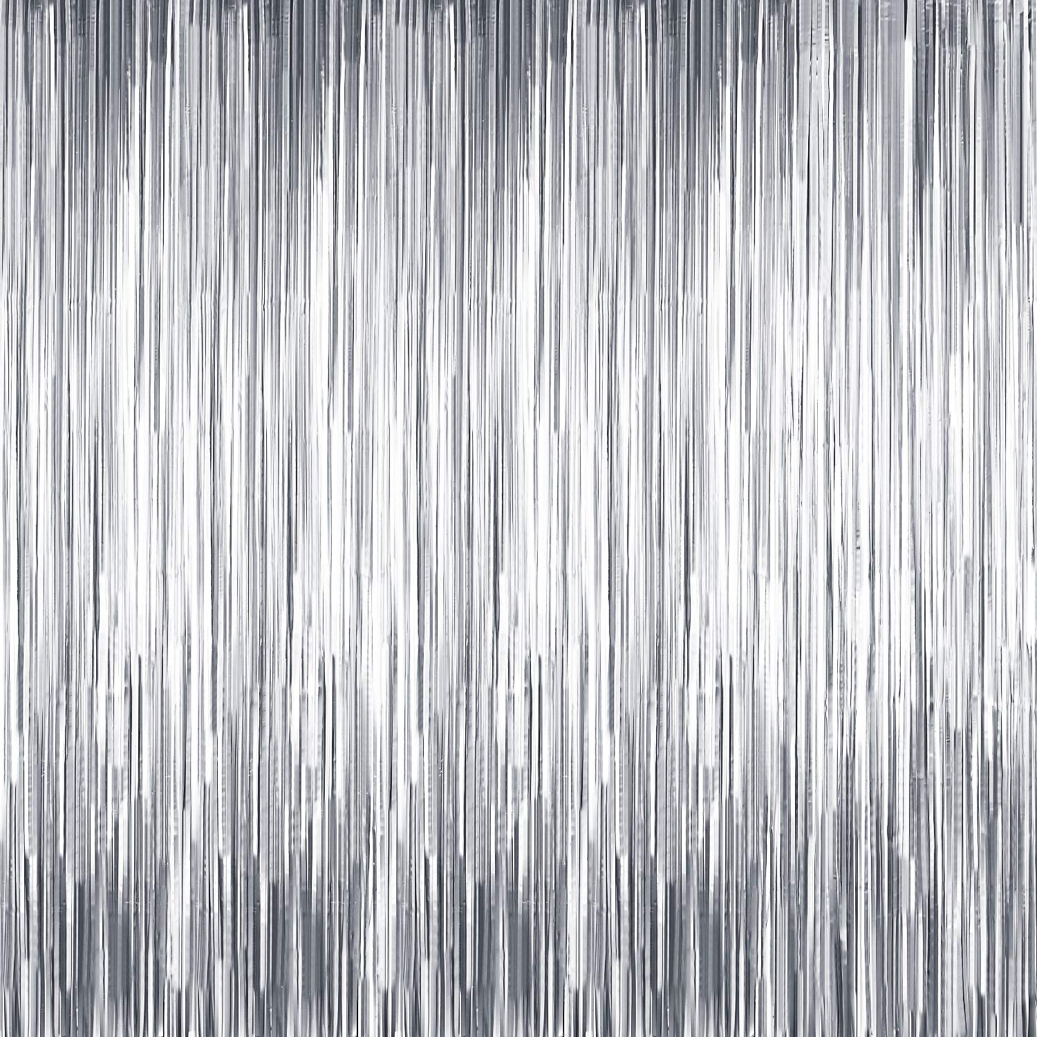 Sumind 4 Packs Photo Booth Backdrops Foil Curtains Metallic Tinsel Backdrop Curtains Door Fringe Curtains For Wedding Birthday C