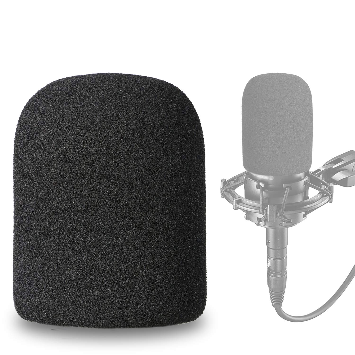 Sunmon At2035 Windscreen Cover   Perfect Mic Pop Filter Foam Cover For Audio Technica At2035 Microphone Into Clean Sounding
