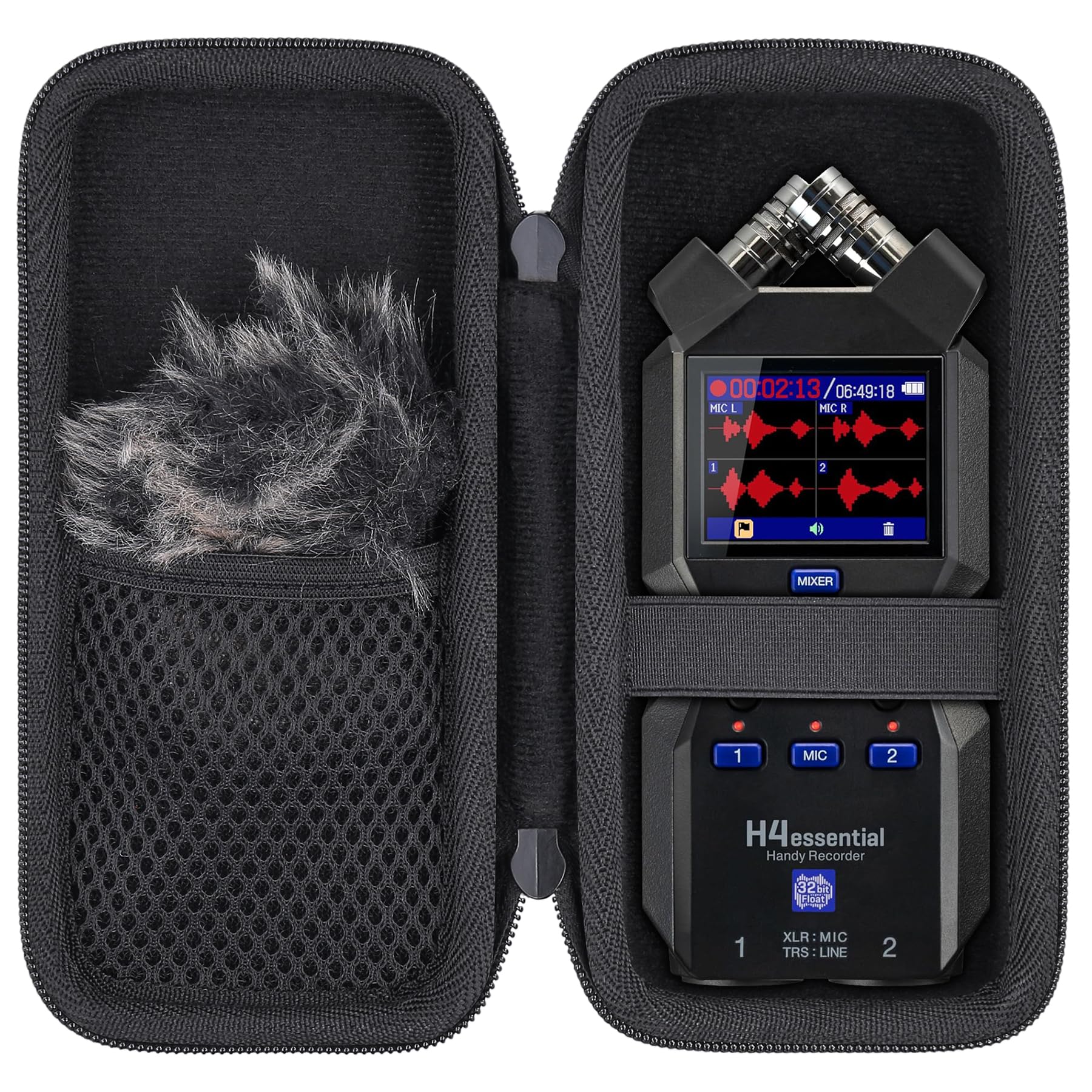 Hard Travel Case for Zoom H4essential 4-Track Stereo Handy Recorder by Aenllosi(Case Only)