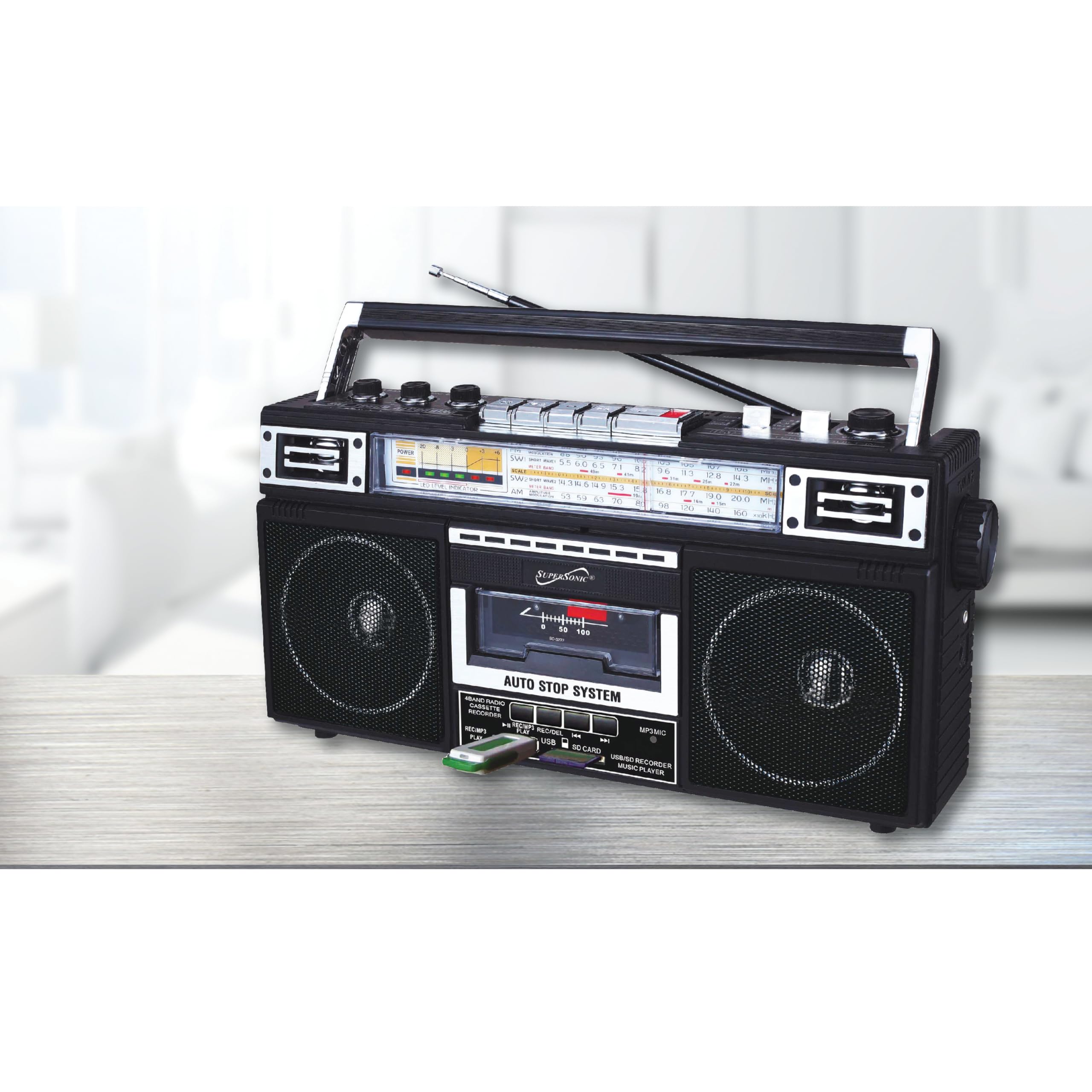 Supersonic Portable Amfm Radio Black