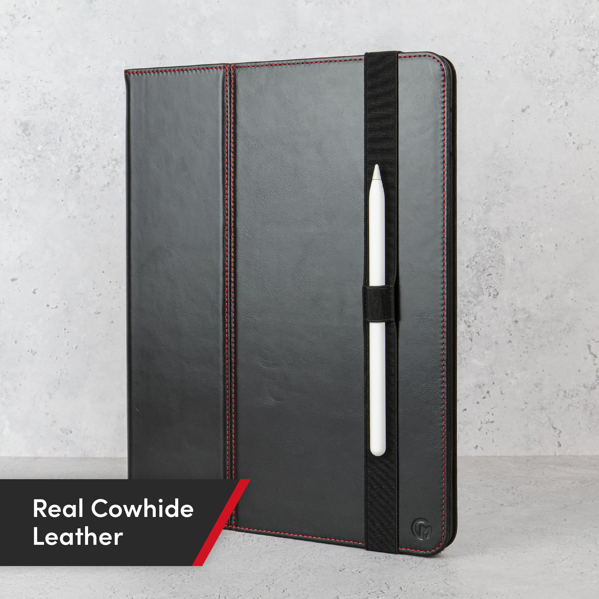 Casemade Real Leather Case Compatible With Ipad Pro 12.9    5Th/6Th Gen (2021/2022)   Full Grain Leather Cover, Auto Sleep/Wake,