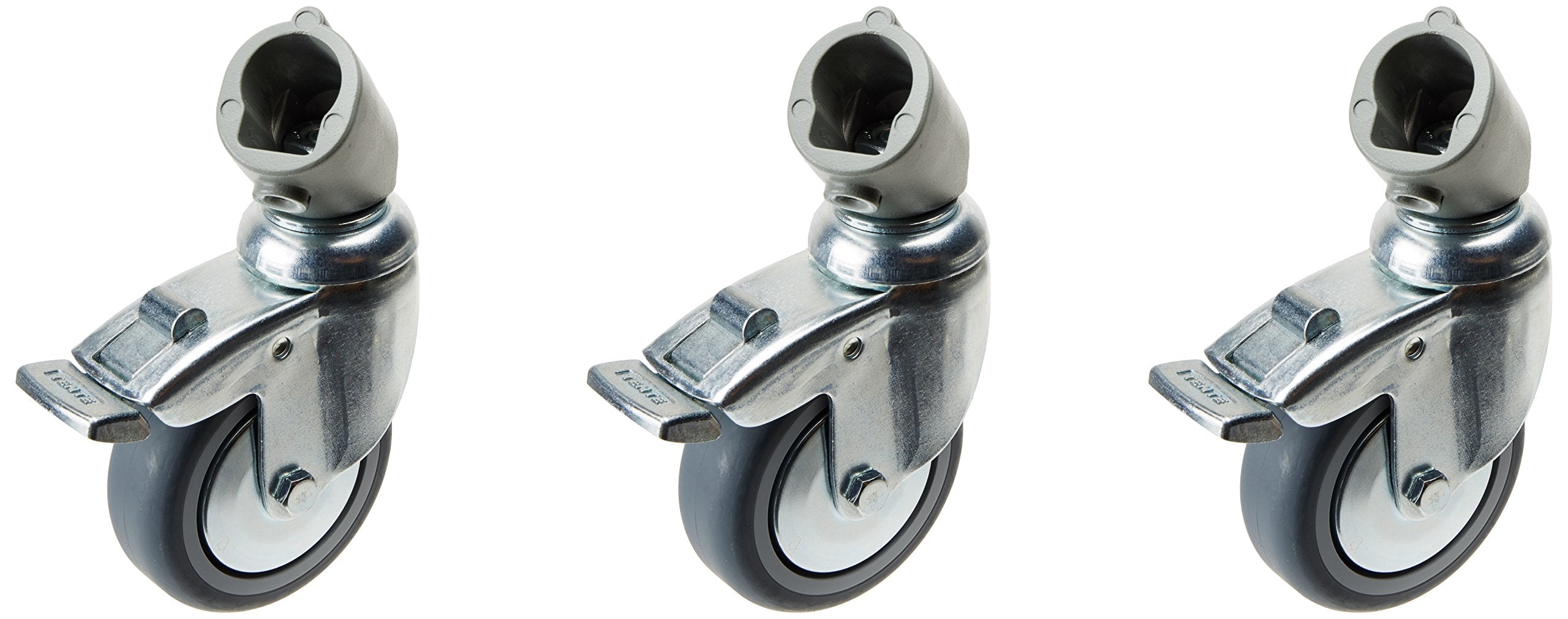 Manfrotto Caster Set With Brakes (75Mm / 2.9'). Fits All 22Mm Leg Diameters, Set Of 3