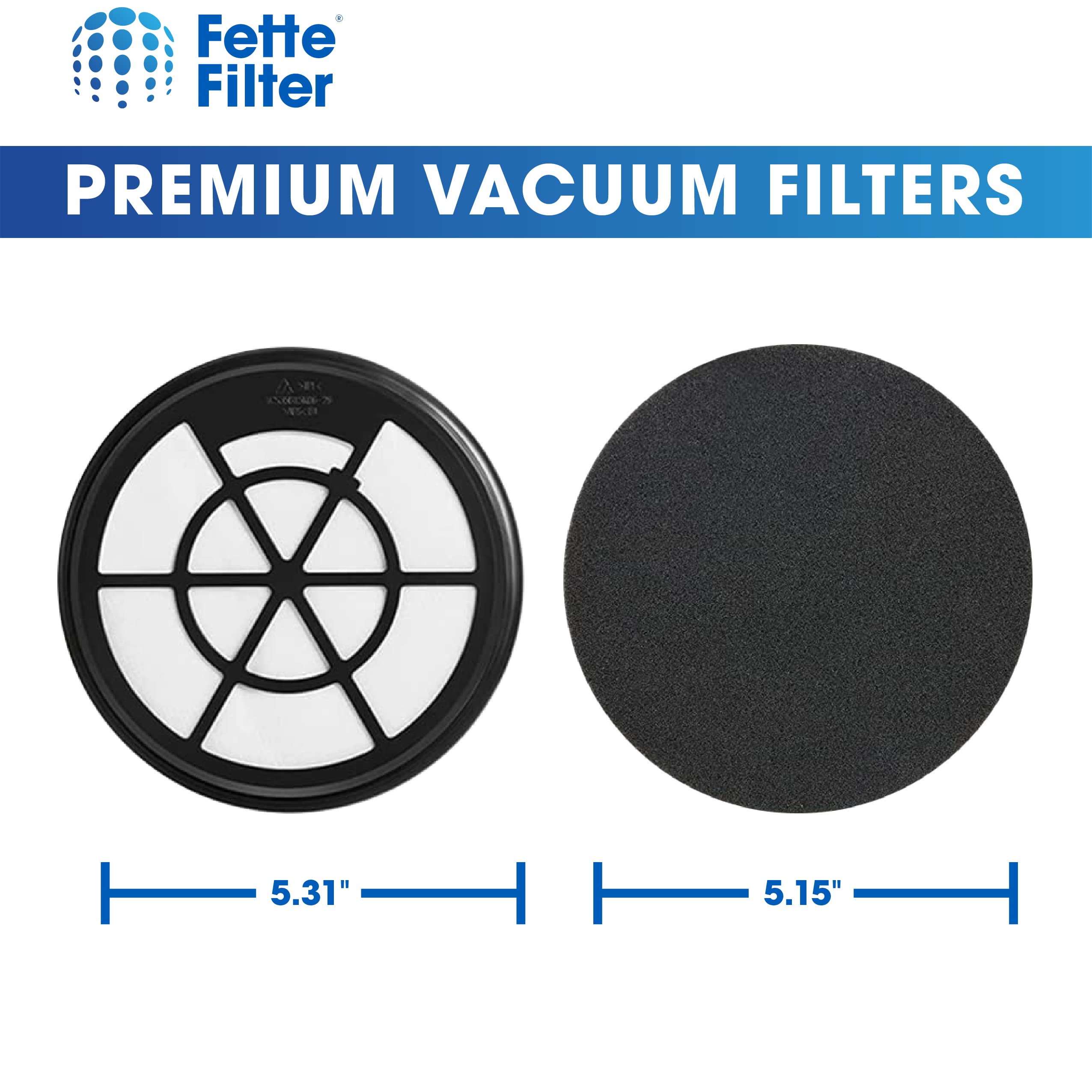 Fette Filter   4 Pack Filter Compatible With Eureka Whirlwind Bagless Canister Vacuum Nen110B Nen110A Nen110D   Part # Nen0101