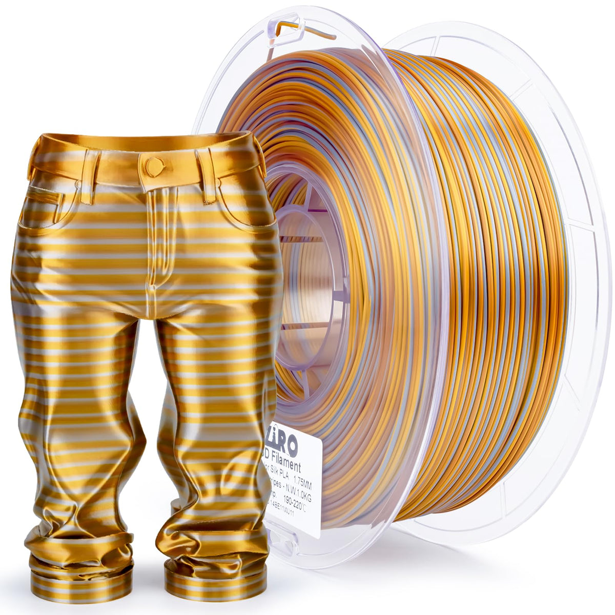 ZIRO Rapid Color Changing PLA, Shiny Twist Effect Multicolor Filament ...