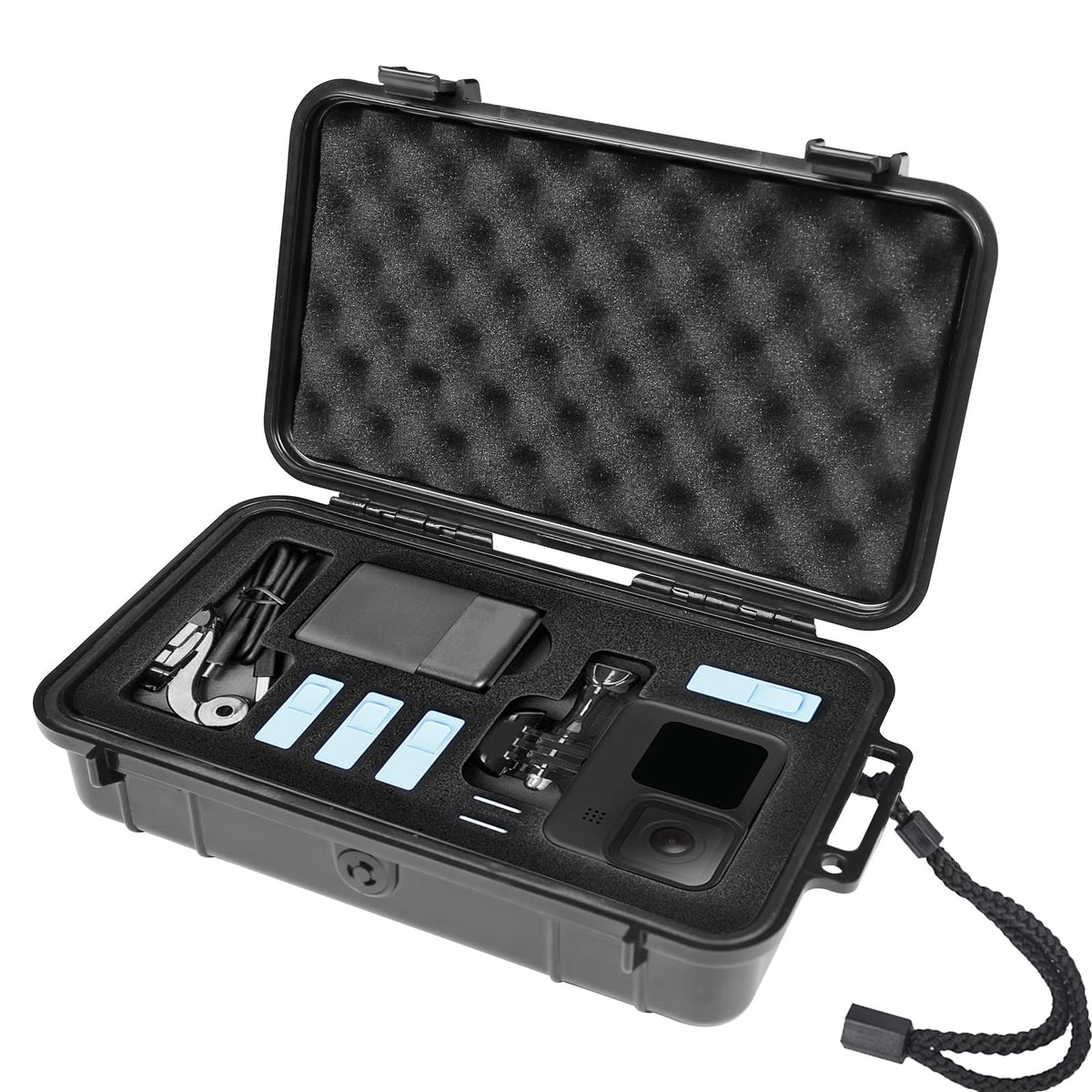 Smatree Waterproof Hard Case Compatible for G*pro 13/12/11/10/9/8/7/6/5/2018/AKASO Brave 7 LE/DJI Osmo Action, Portable, Shock, Durable(Camera and Accessories NOT Included)(Black)
