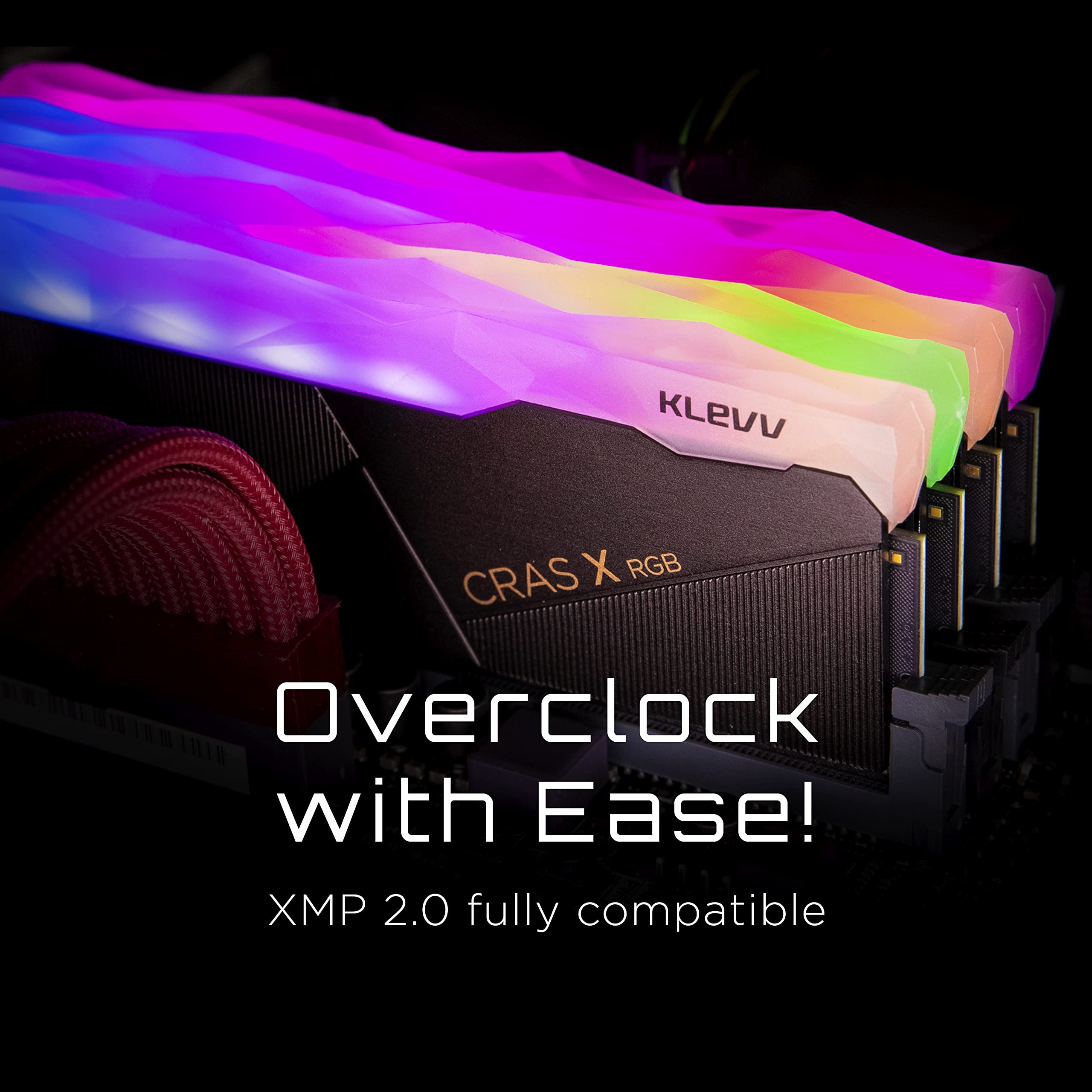 Klevv Cras X Rgb Ddr4 16Gb (2X8Gb) 3200Mhz Cl16 1.35V Gaming Desktop Ram Memory Sk Hynix Chip Xmp 2.0 Ready (Kd48Gu880 32A160X)