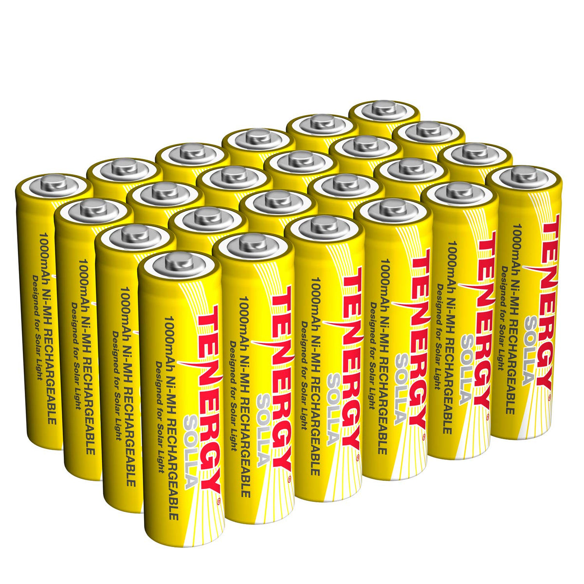 Tenergy Solla Rechargeable Nimh Aa Battery, 1000Mah Solar Batteries For Solar Garden Lights, Anti Leak, Outdoor Durability, 5+ Y