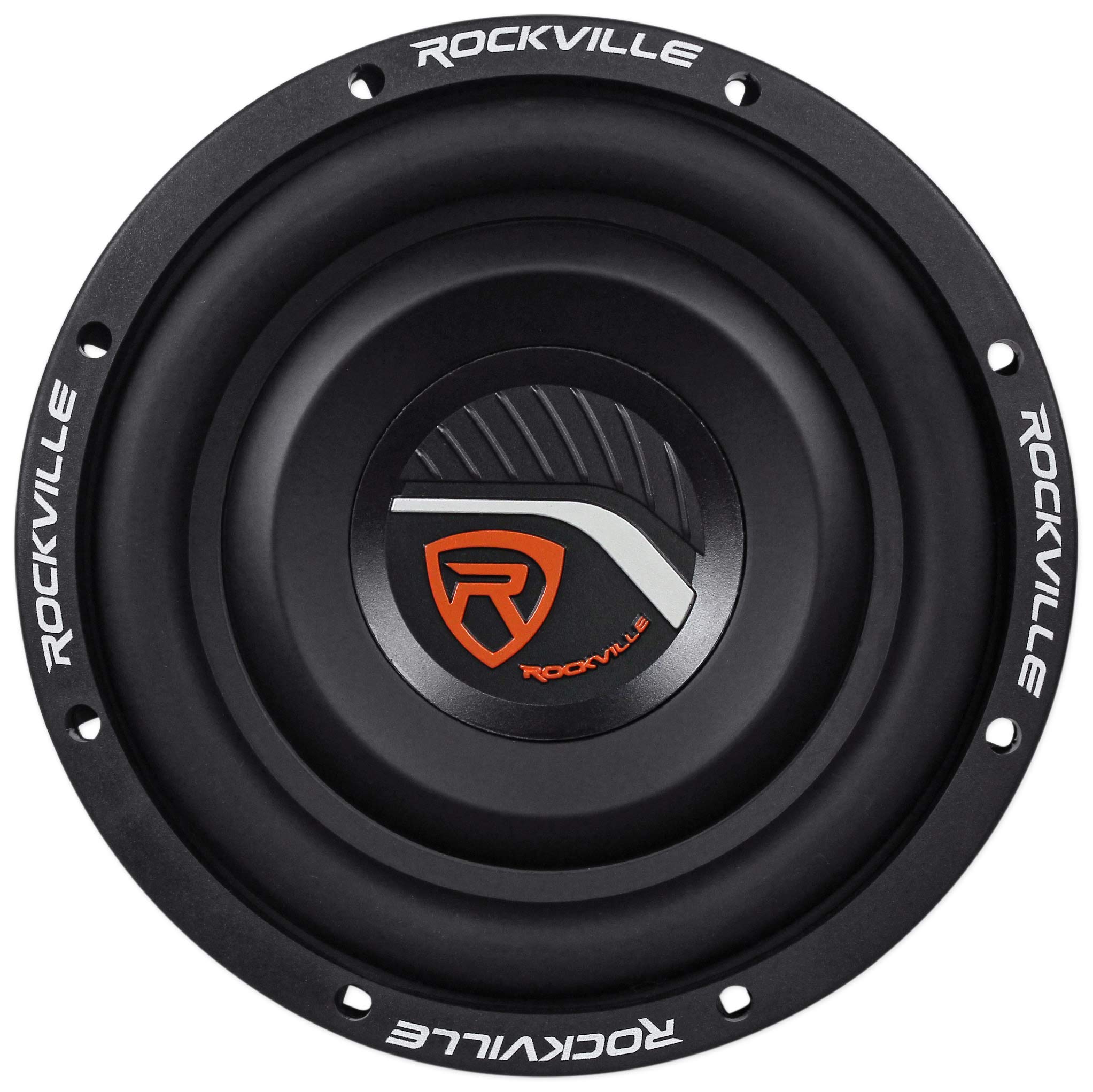 Rockville W8T4 S4 8'' Shallow Mount 1000W Peak Car Subwoofer 4 Ohm Sub 250W Rms Cea Rated