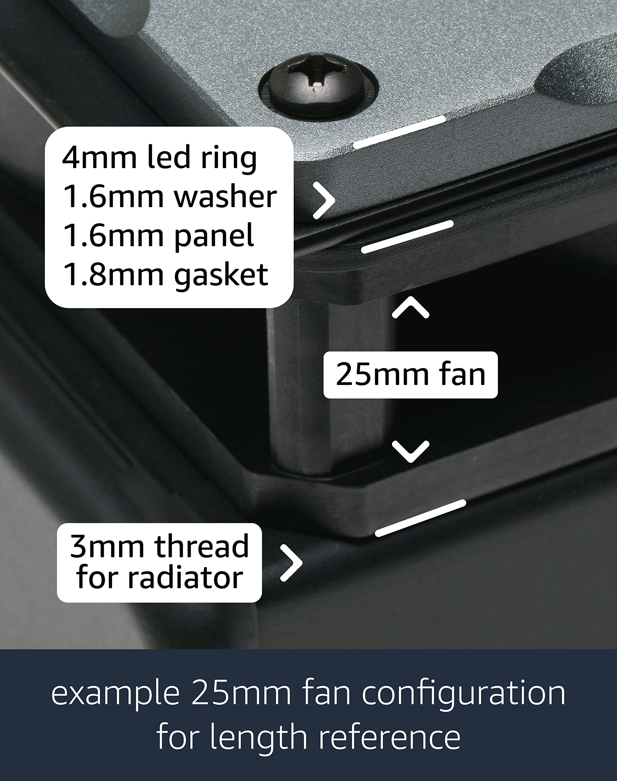 Crj 6 32 Unc Extra Long 1 1/2'' (37Mm) Computer Radiator Fan Screws Set For 25Mm And 30Mm Fans   20 Screws And 20 Washers