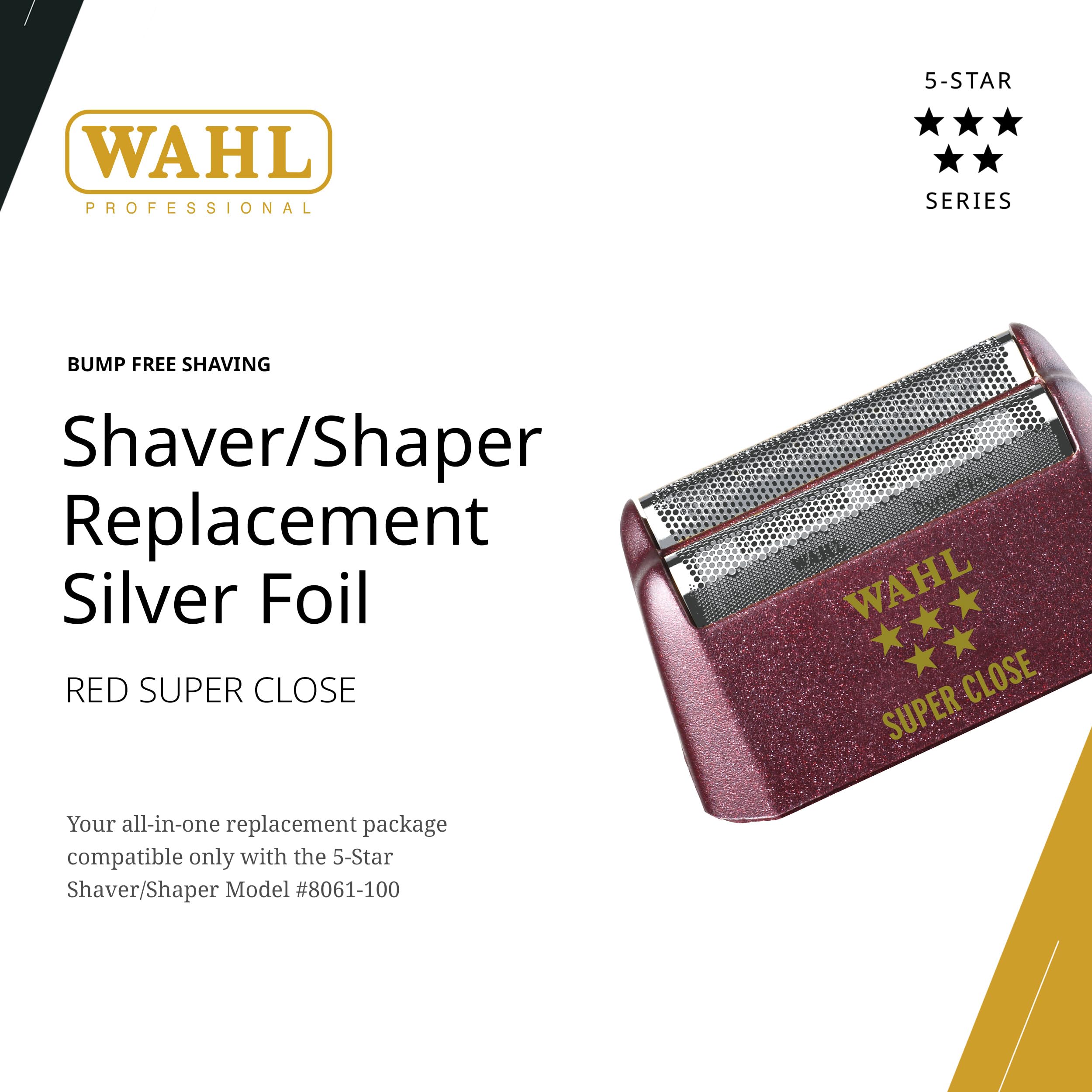 Wahl Professional 5 Star Replacement Foil Silver Hypoallergenic Super Close Shave