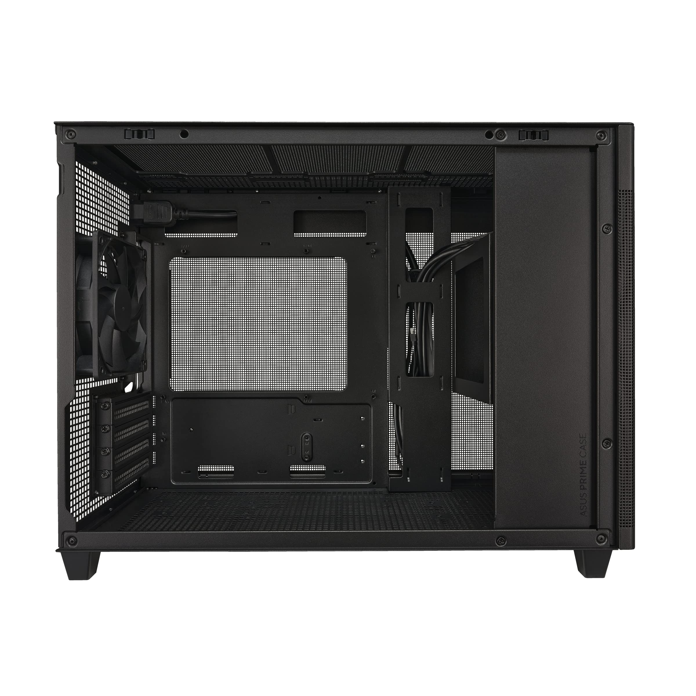 Asus Prime Ap201 33-Liter Micro Atx Black Pc Case With Tool-Free Side Panels And A Quasi-Filter Mesh, With Support For 360 Mm Co
