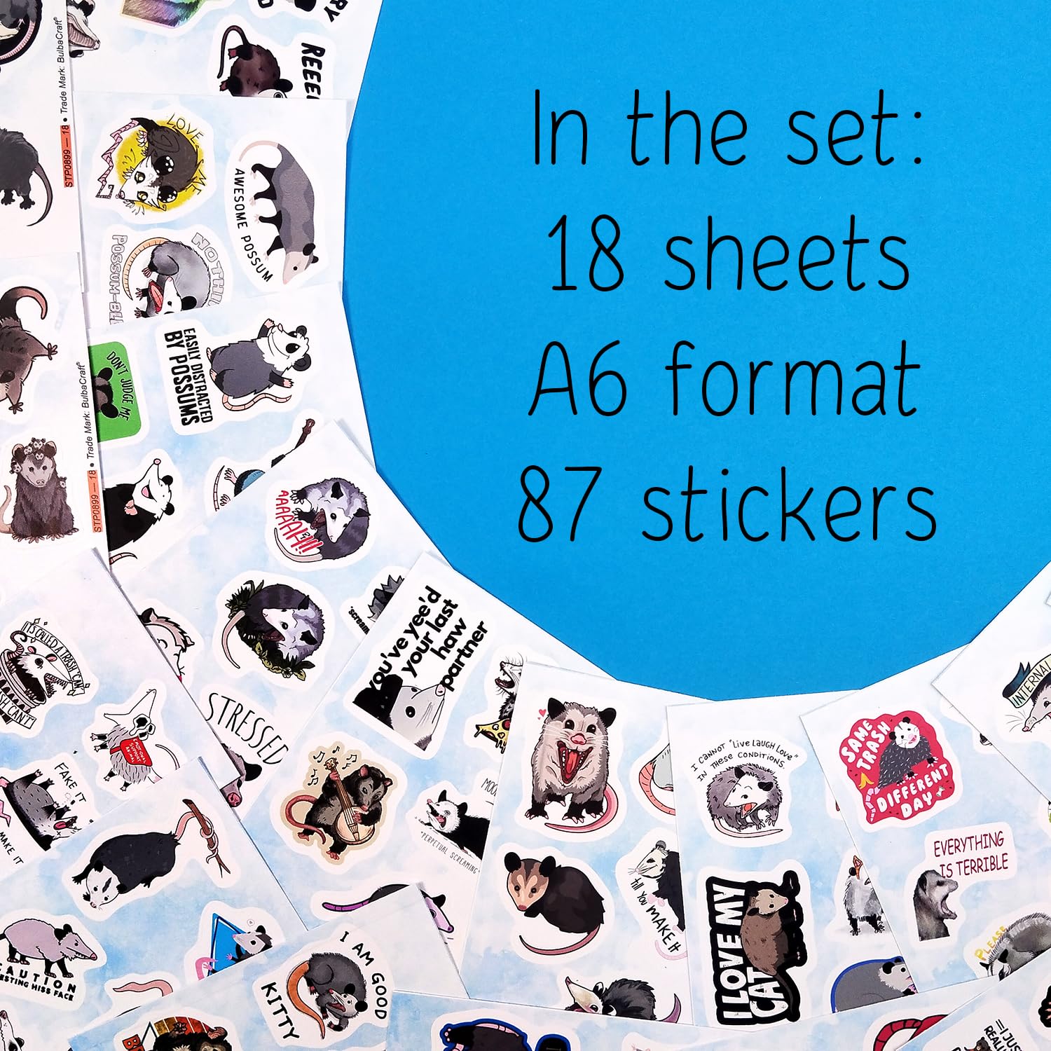 Possum Stickers For Water Bottles, Opossum Laptop Decals   Possum Party Favors, Decorations And Supplies, Funny Opossum Gifts, O