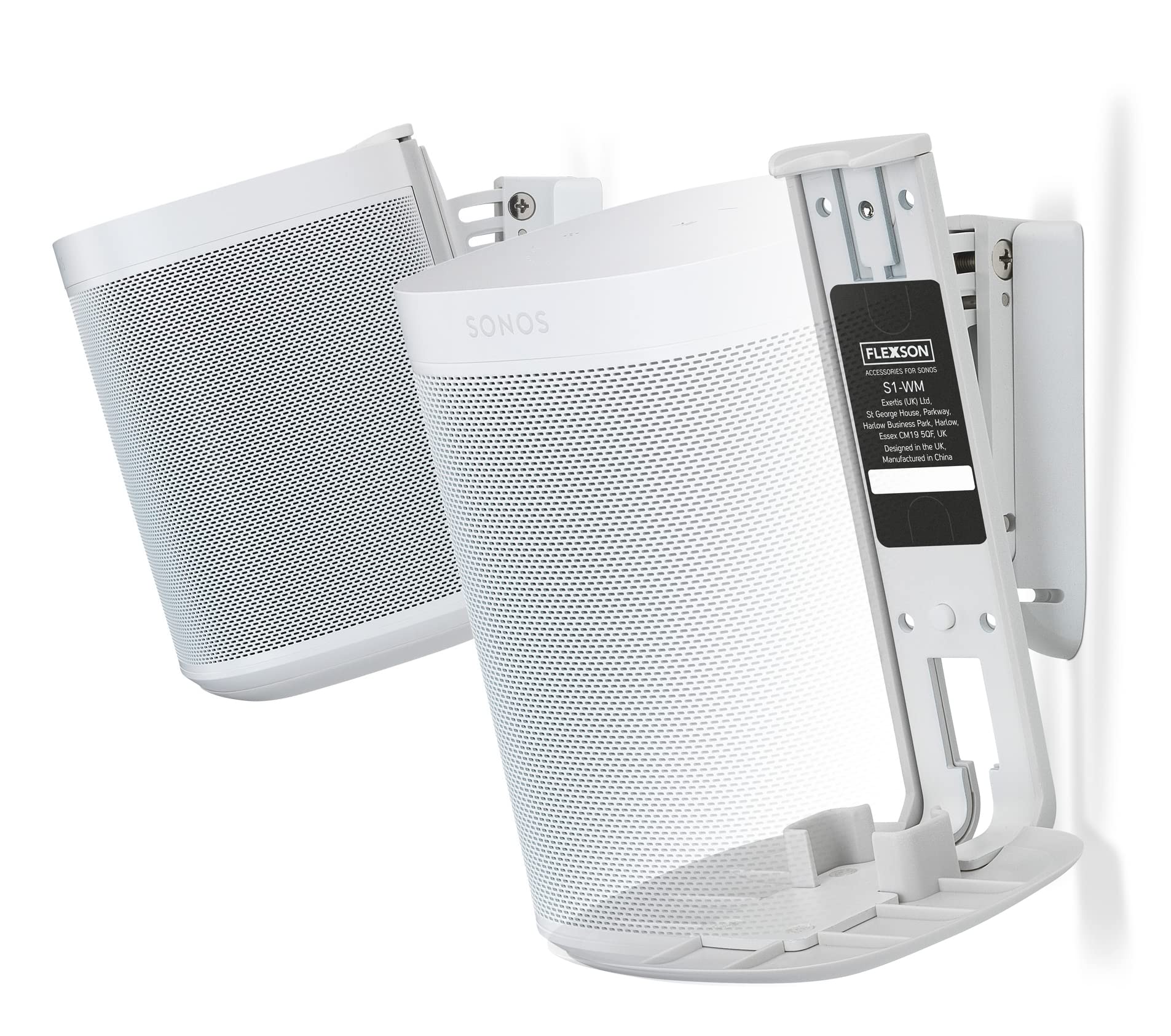 Flexson Wall Mount For Sonos One (Pair, White)