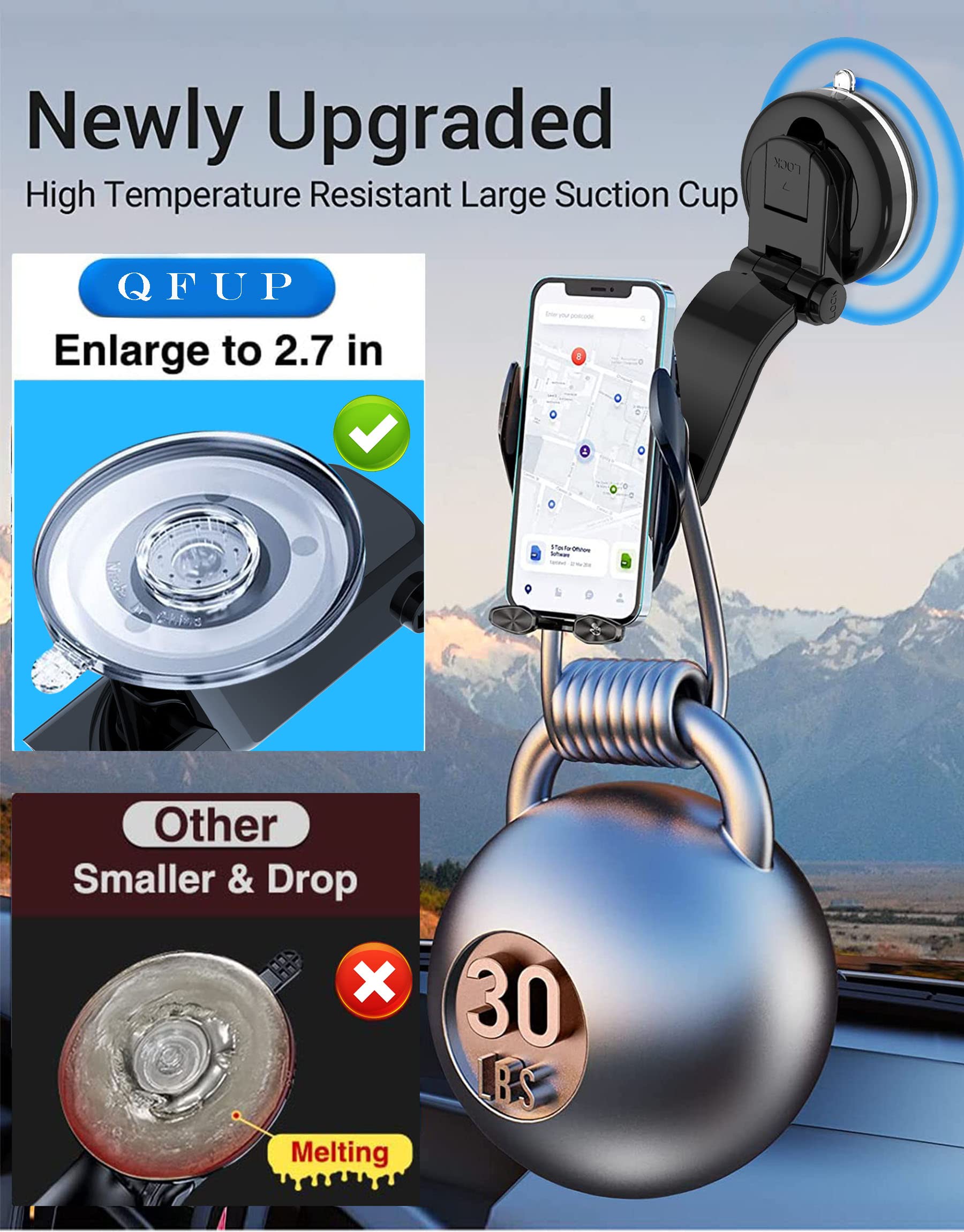 Wireless Car Charger Mount, Fast Charging Auto Clamping 15W Intelligent Dual Control Induction Car Phone Holder Mount Wireless C